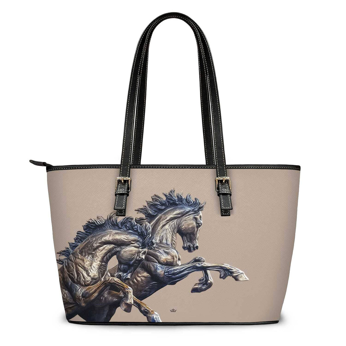 Les Chevaux Tote Bag (Latte) Copyright VENXARA