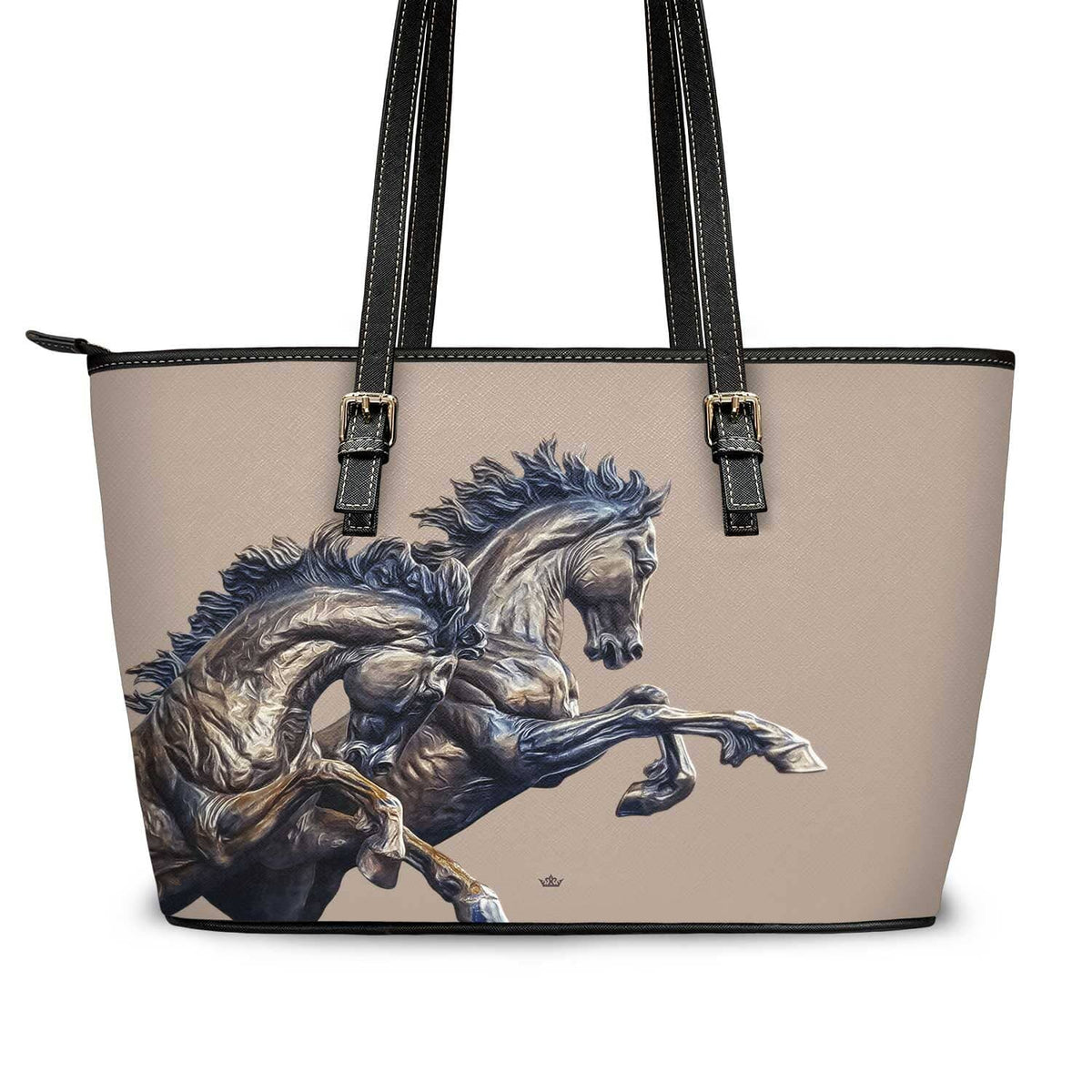 Les Chevaux Tote Bag (Latte) Copyright VENXARA