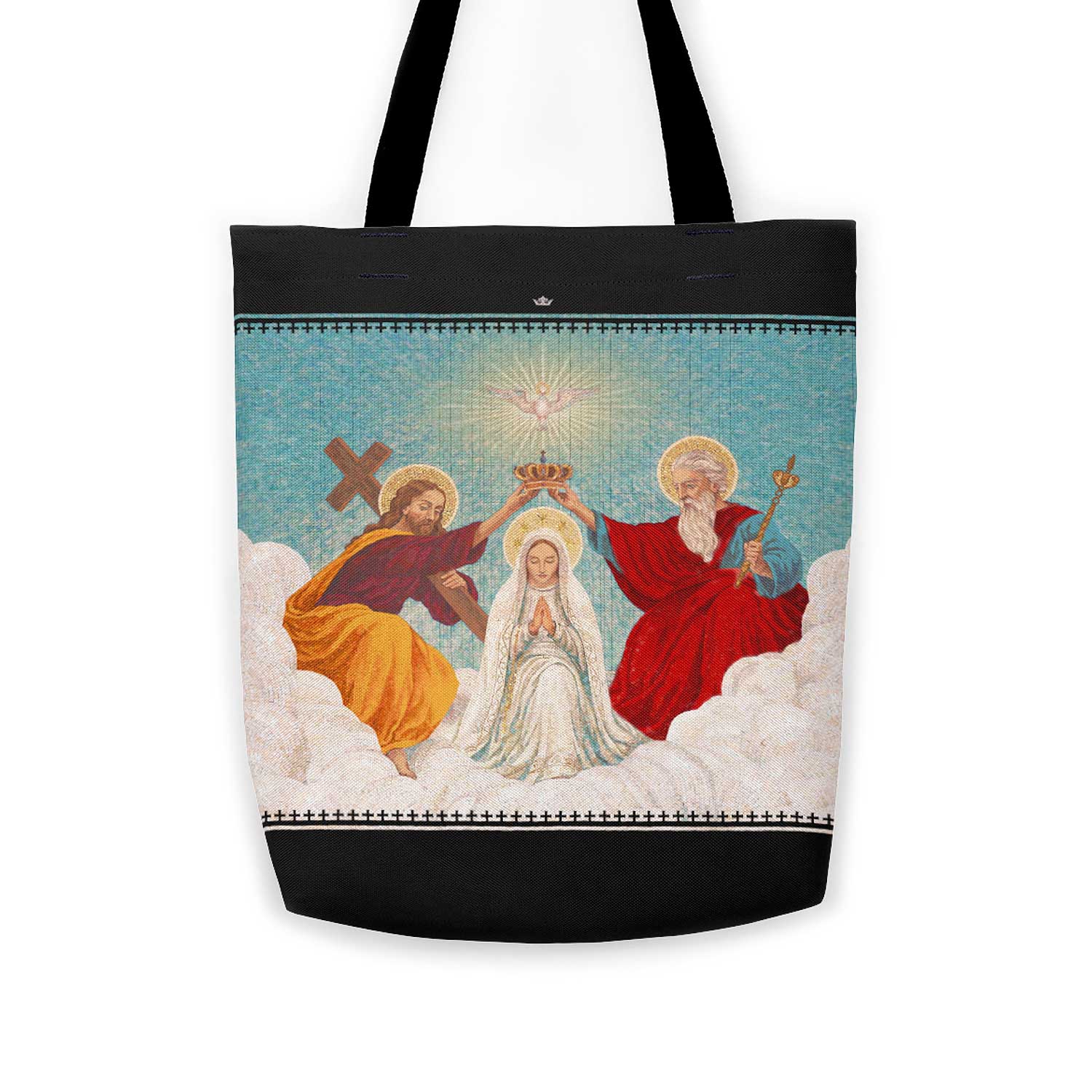 Mosaic Coronation of Mary Canvas Tote Bag - VENXARA®