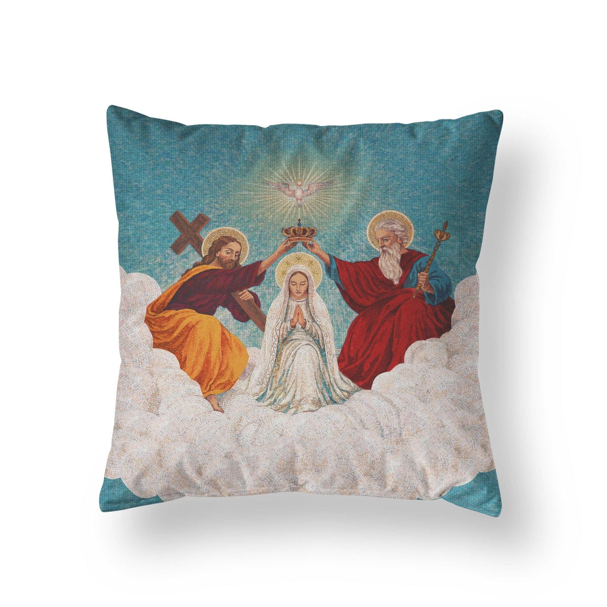 Mosaic Coronation of Mary Pillow Copyright VENXARA