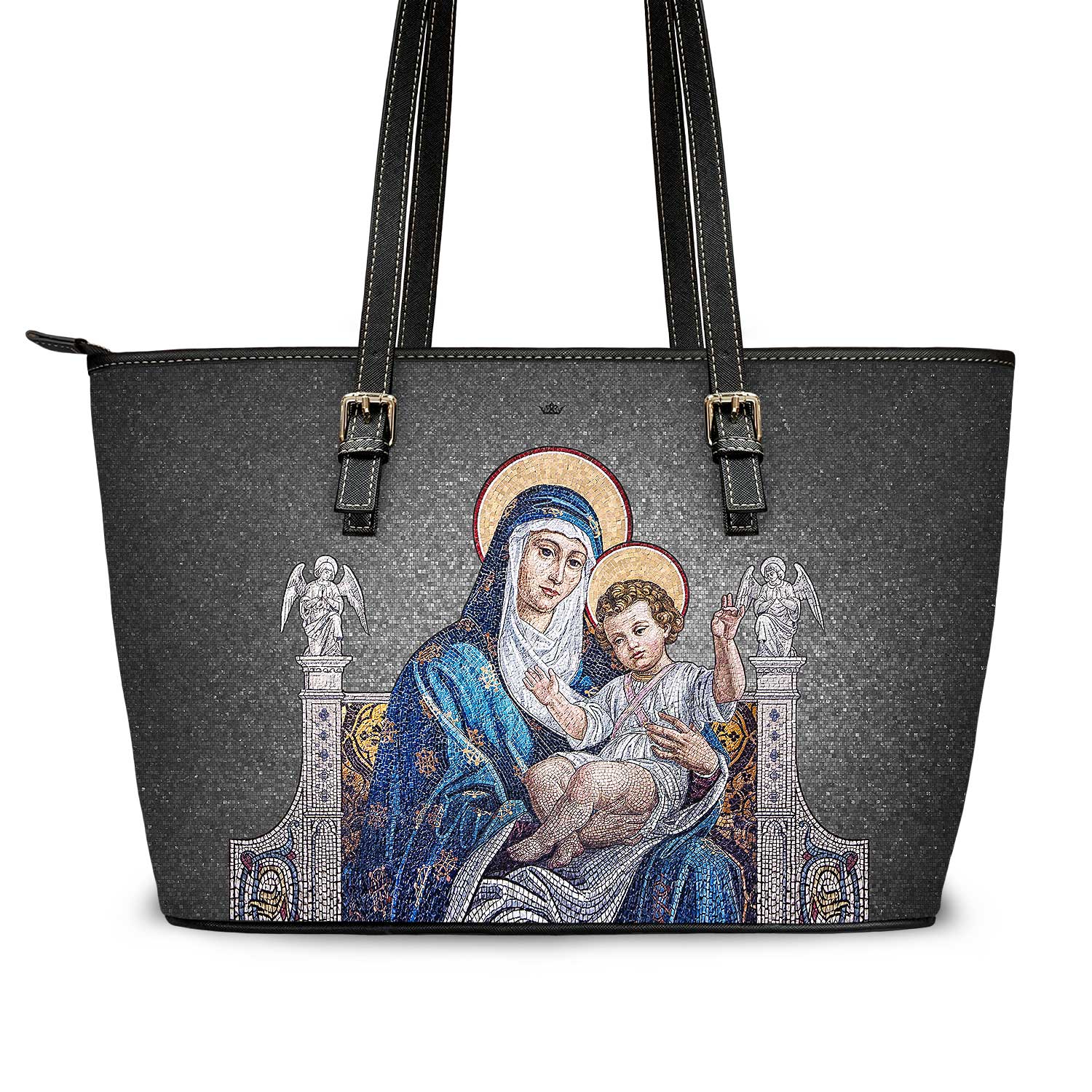Mosaic Madonna and Child Tote Bag (Incense) - VENXARA®
