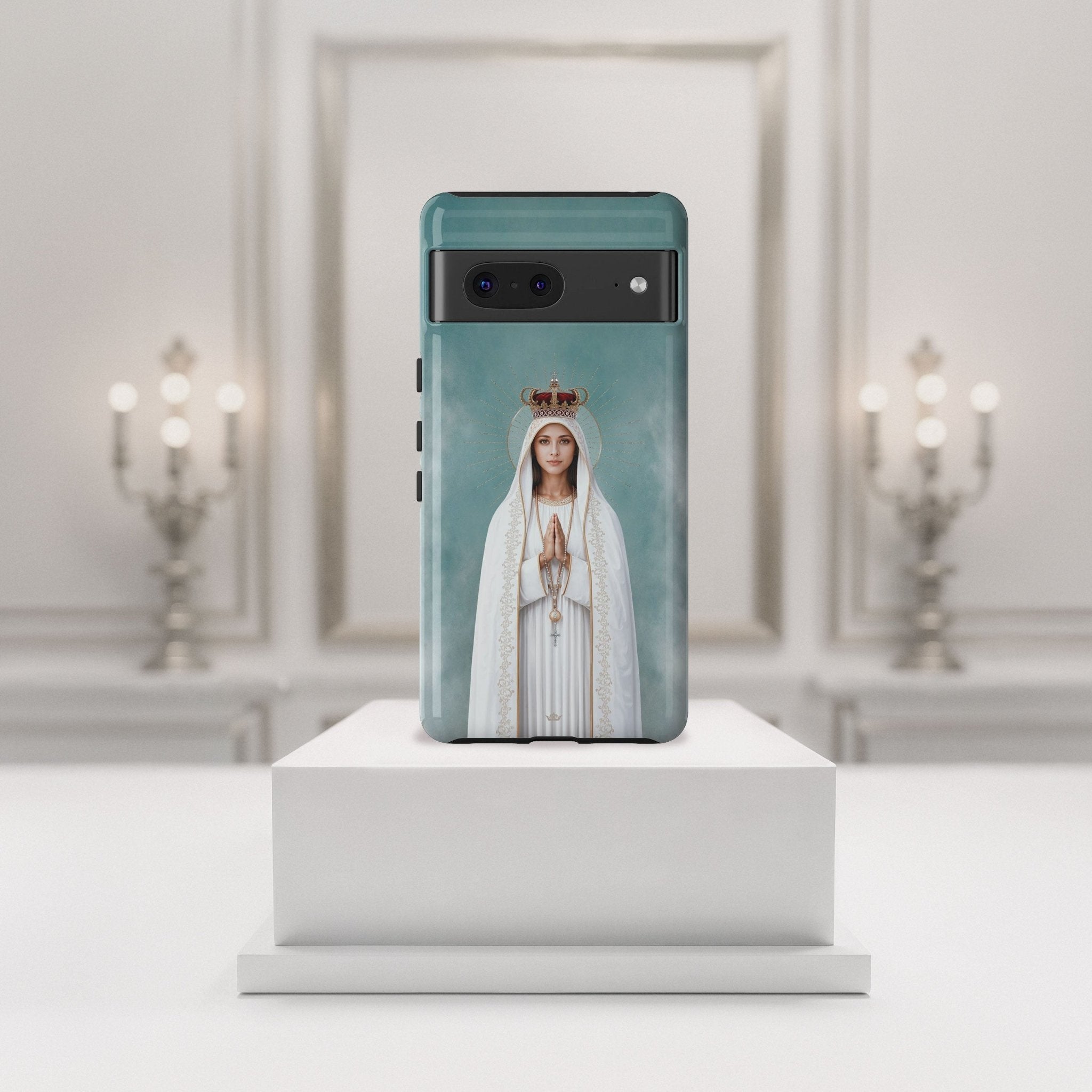 Our Lady of Fatima Hard Phone Case - Venxara