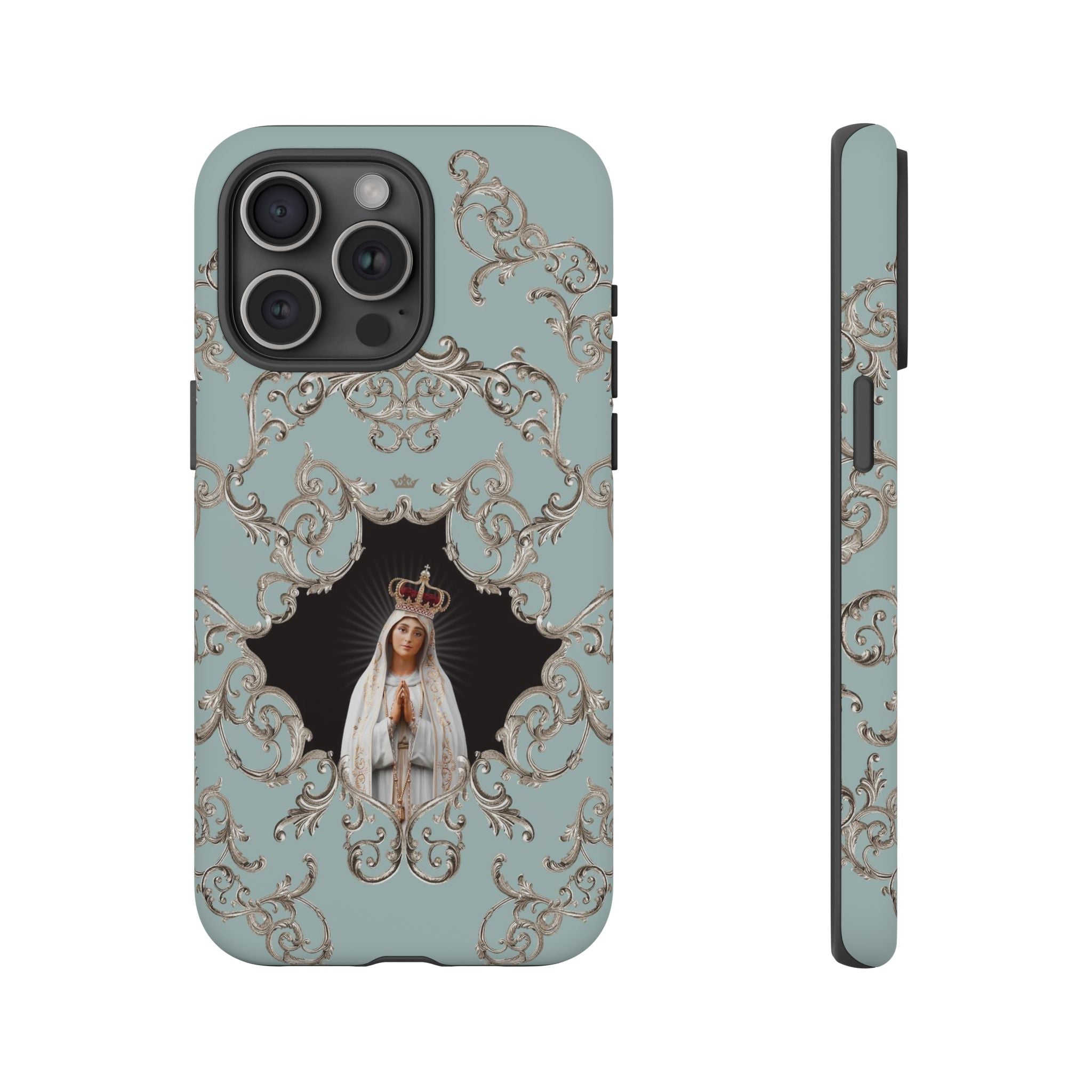 Our Lady of Fatima Hard Phone Case (Baroque Blue) - VENXARA®