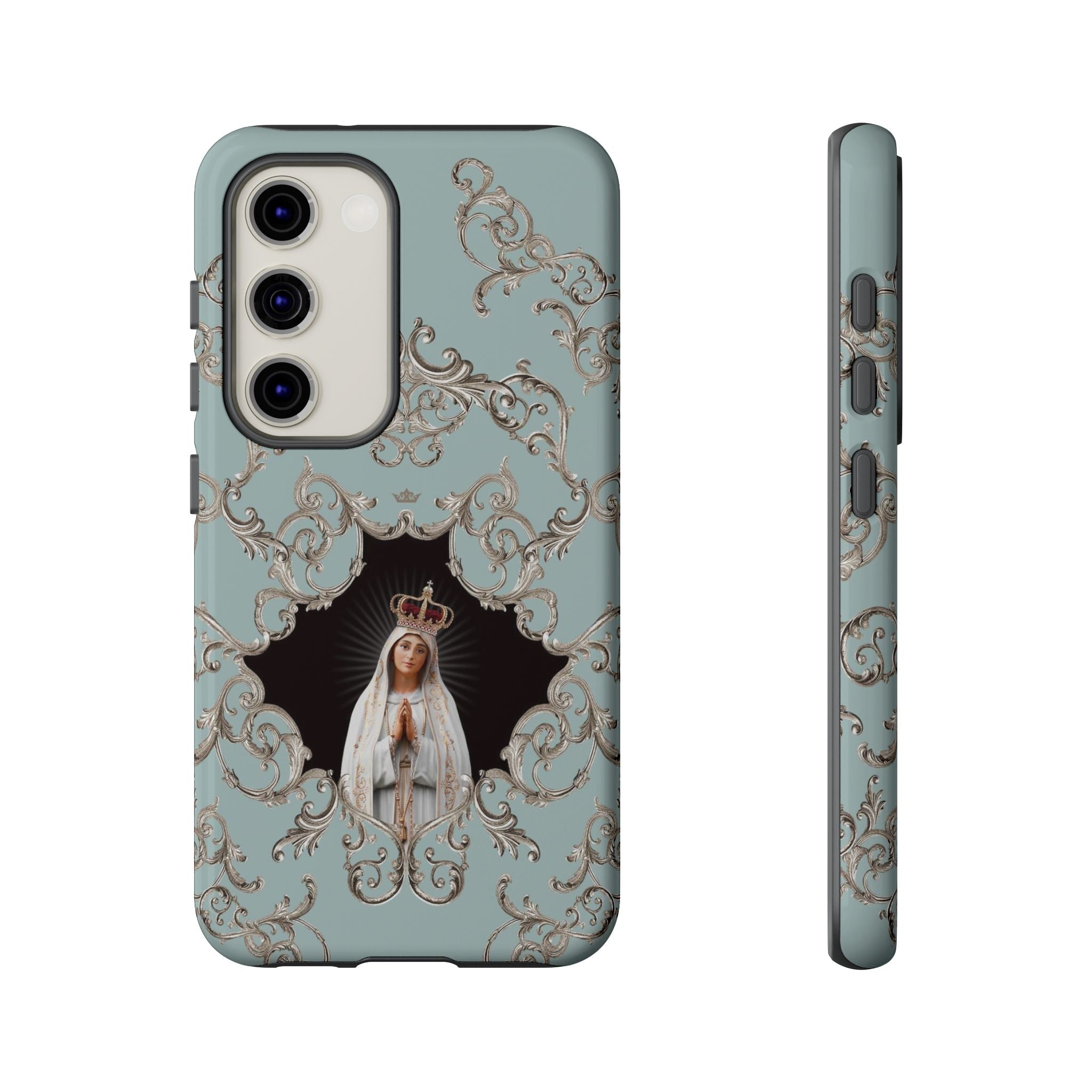 Our Lady of Fatima Hard Phone Case (Baroque Blue) - VENXARA®