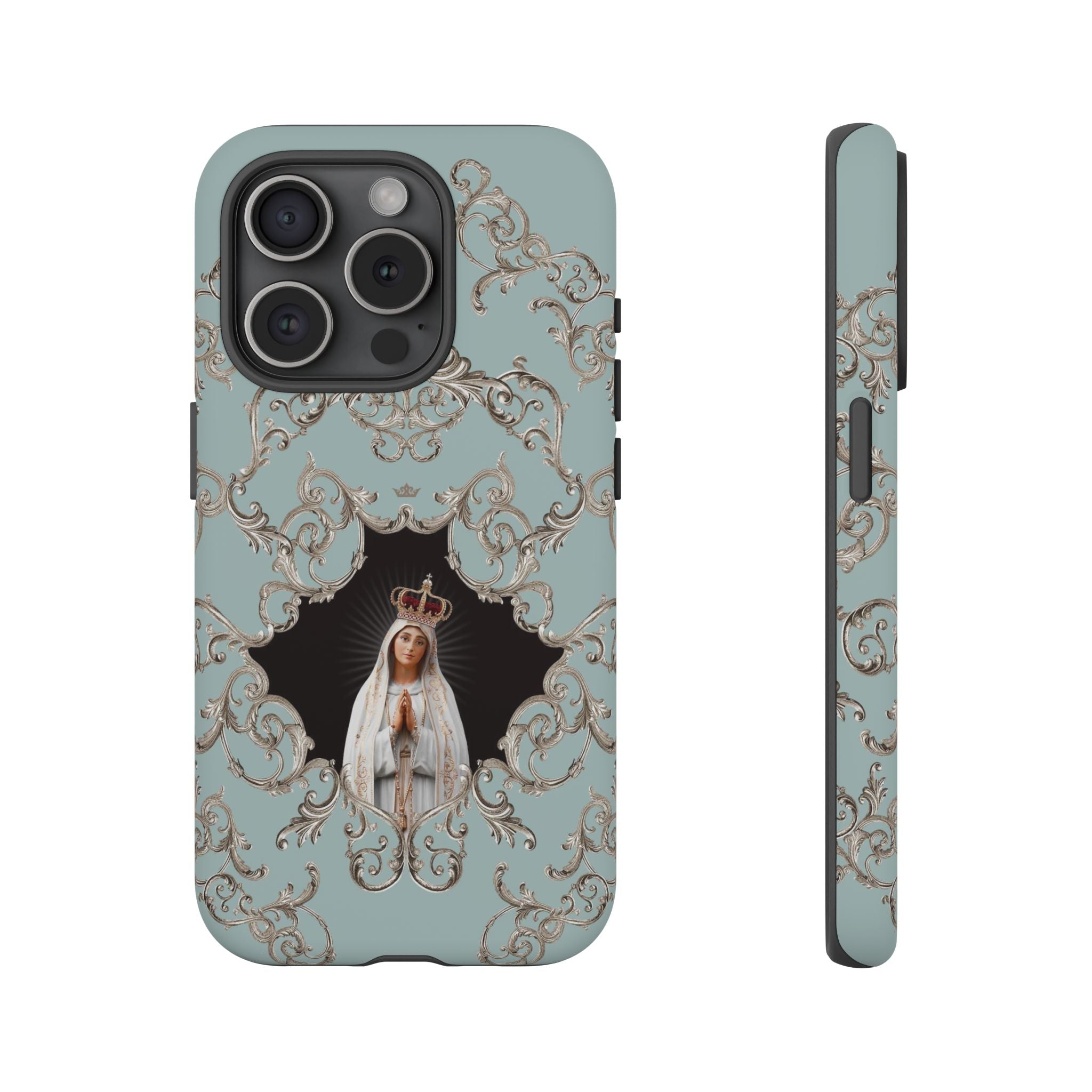 Our Lady of Fatima Hard Phone Case (Baroque Blue) - VENXARA®