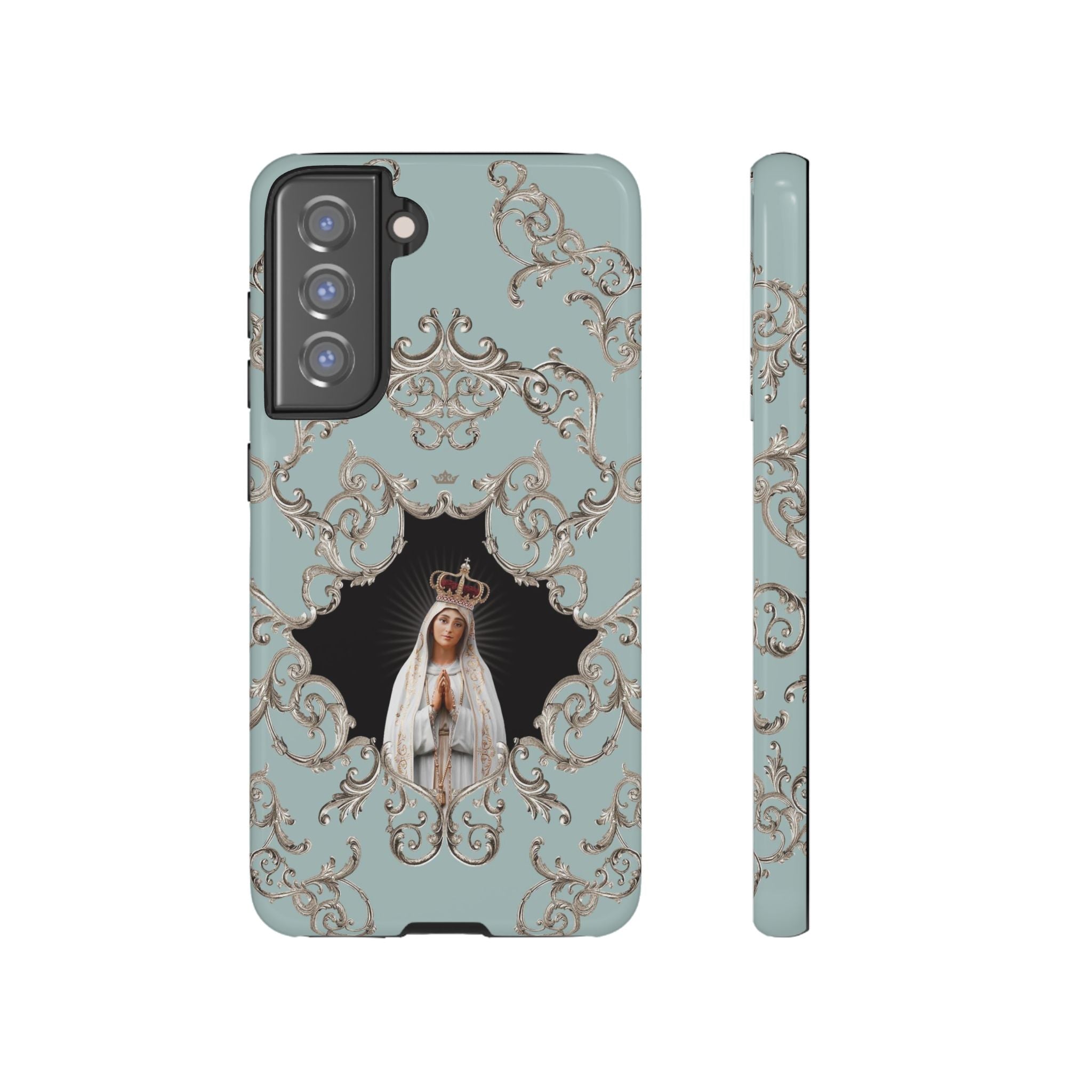 Our Lady of Fatima Hard Phone Case (Baroque Blue) - VENXARA®