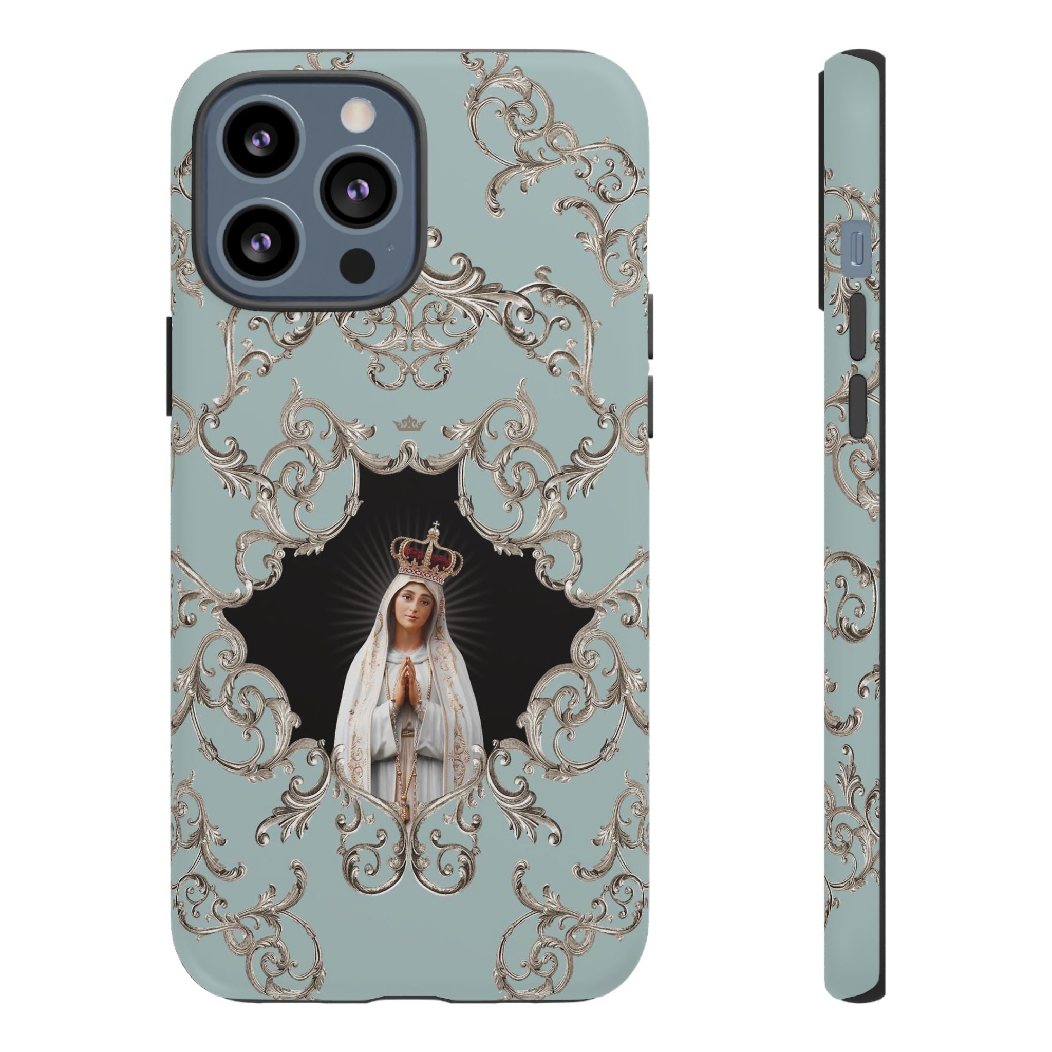 Our Lady of Fatima Hard Phone Case (Baroque Blue) - VENXARA®