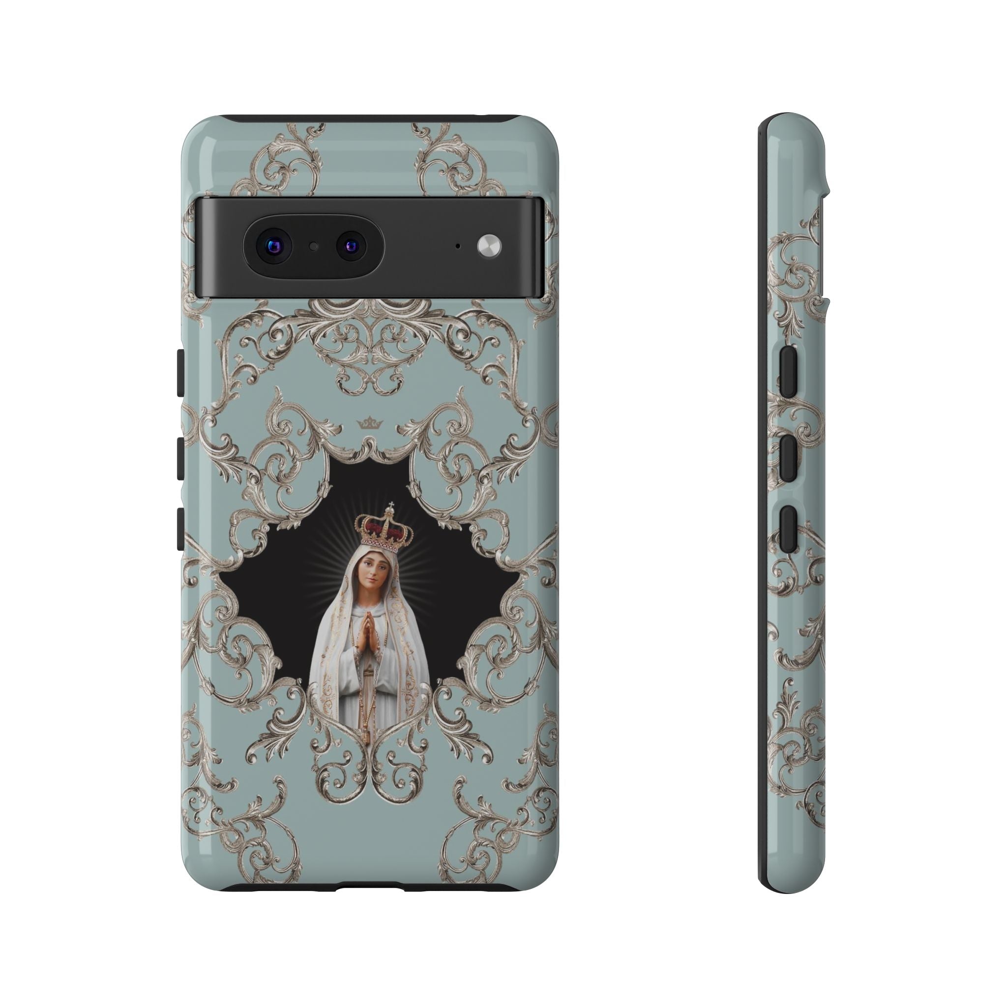 Our Lady of Fatima Hard Phone Case (Baroque Blue) - VENXARA®