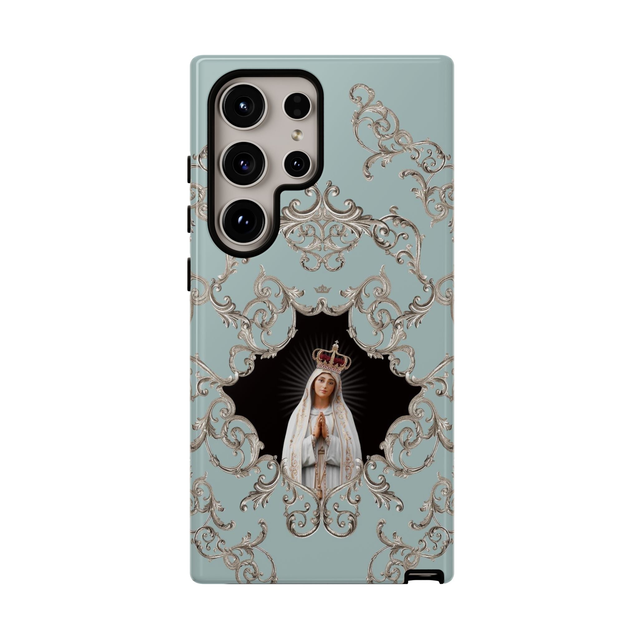Our Lady of Fatima Hard Phone Case (Baroque Blue) - VENXARA®