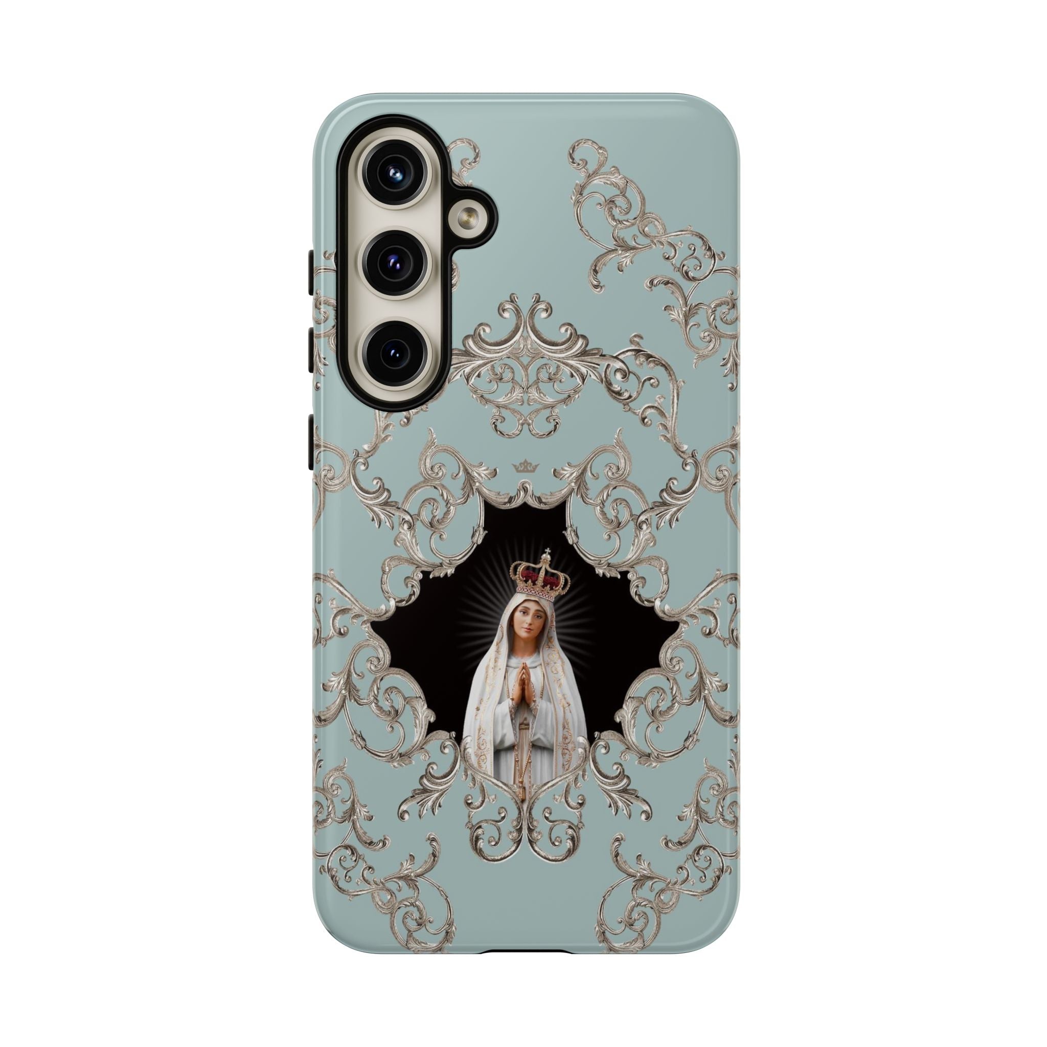 Our Lady of Fatima Hard Phone Case (Baroque Blue) - VENXARA®