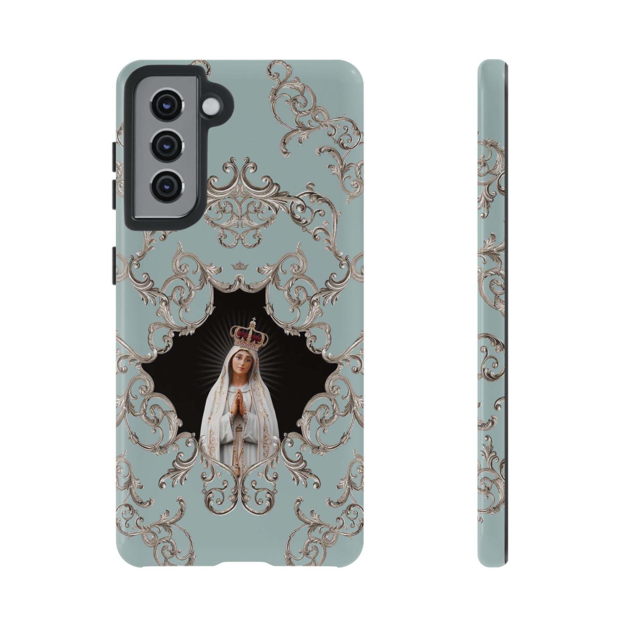 Our Lady of Fatima Hard Phone Case (Baroque Blue) - VENXARA®