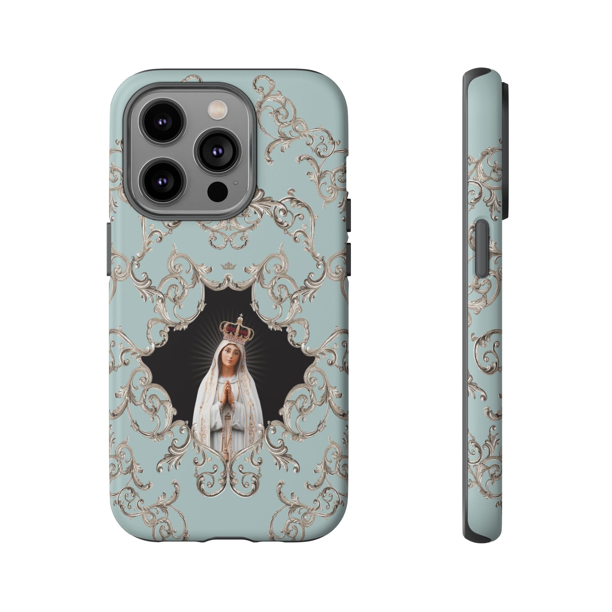 Our Lady of Fatima Hard Phone Case (Baroque Blue) - VENXARA®