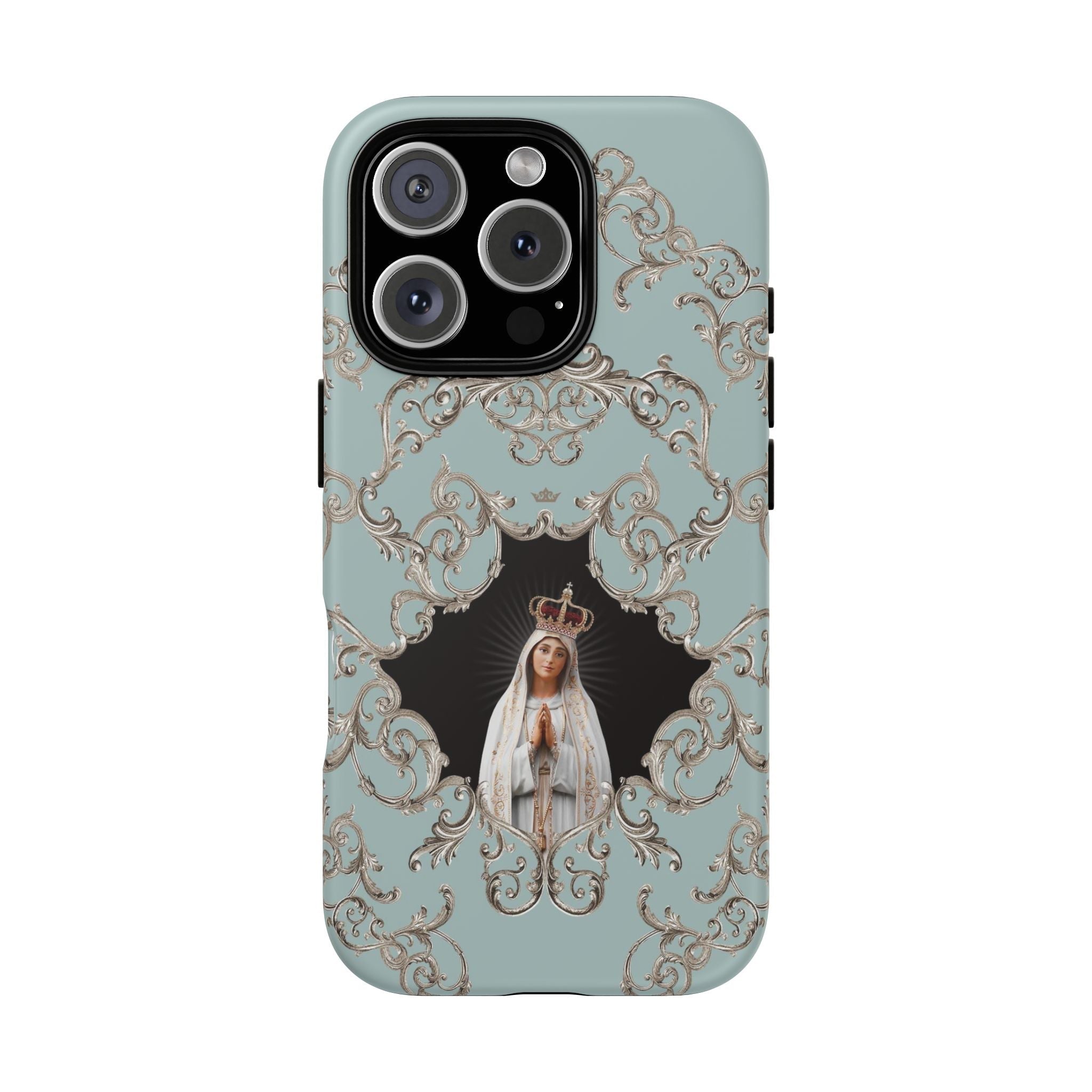 Our Lady of Fatima Hard Phone Case (Baroque Blue) - VENXARA®
