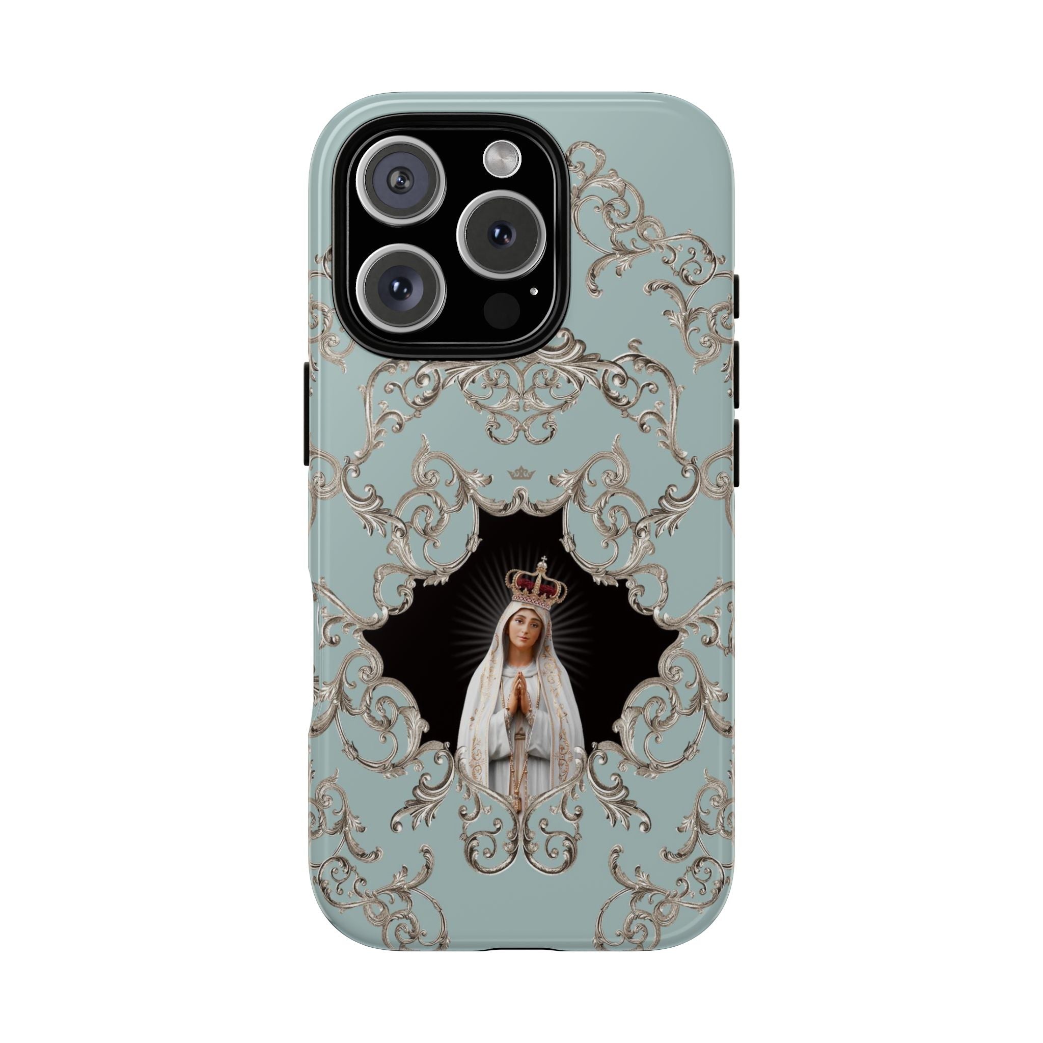 Our Lady of Fatima Hard Phone Case (Baroque Blue) - VENXARA®
