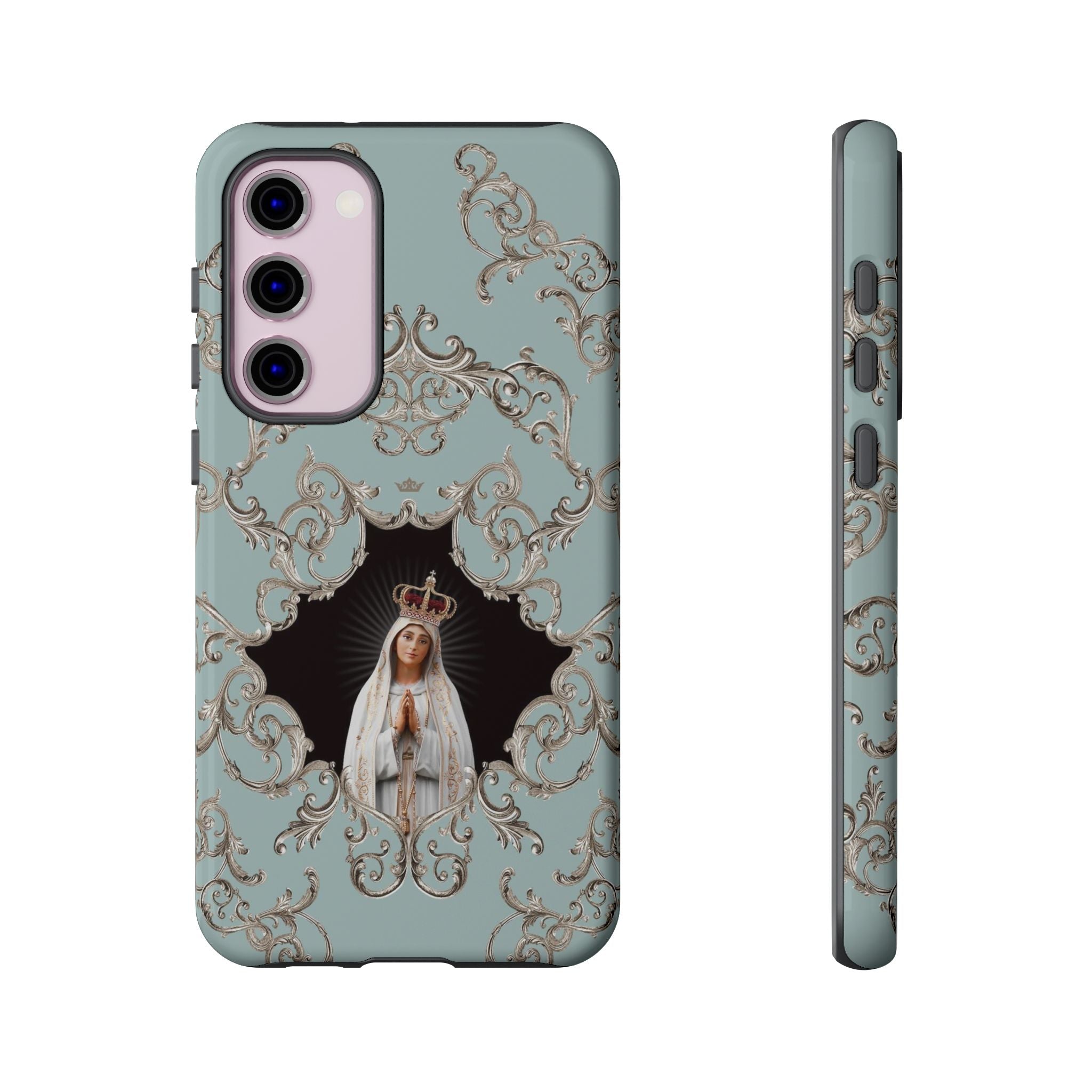 Our Lady of Fatima Hard Phone Case (Baroque Blue) - VENXARA®