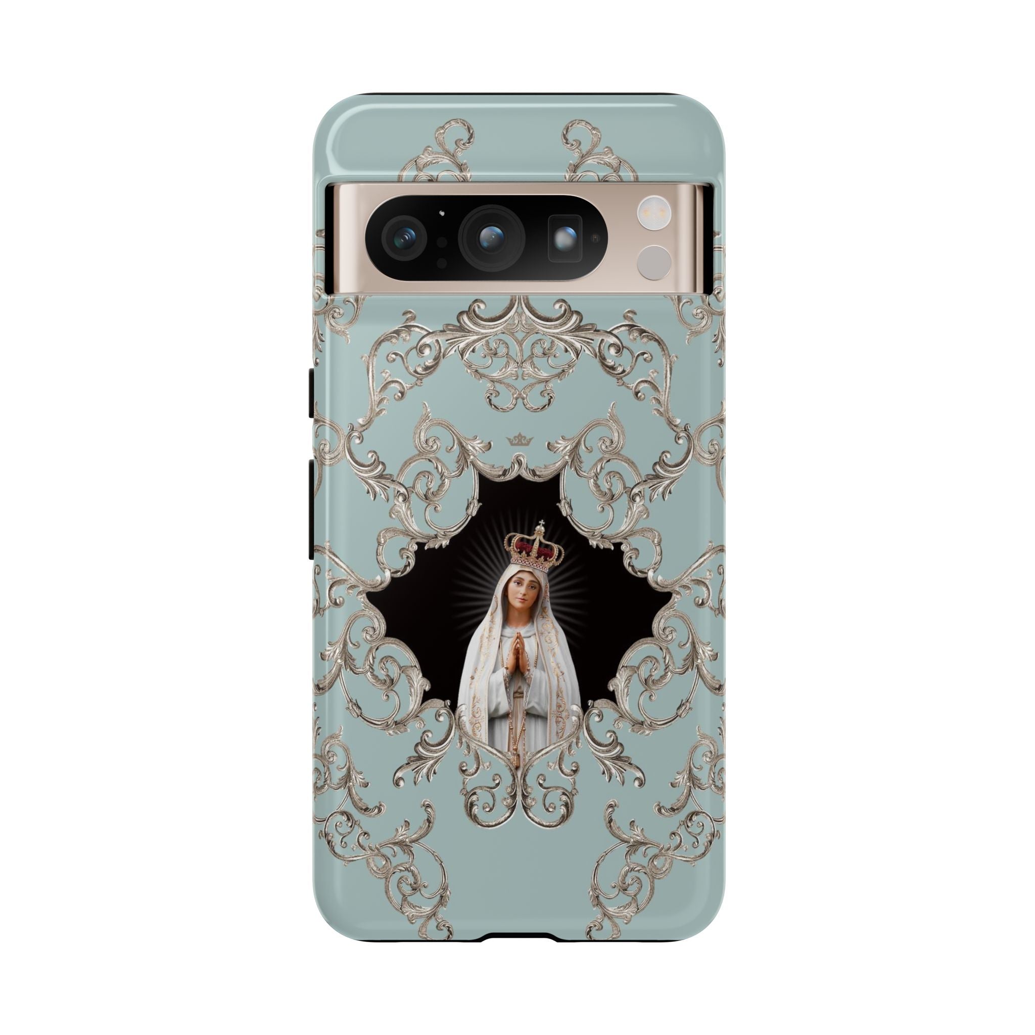 Our Lady of Fatima Hard Phone Case (Baroque Blue) - VENXARA®