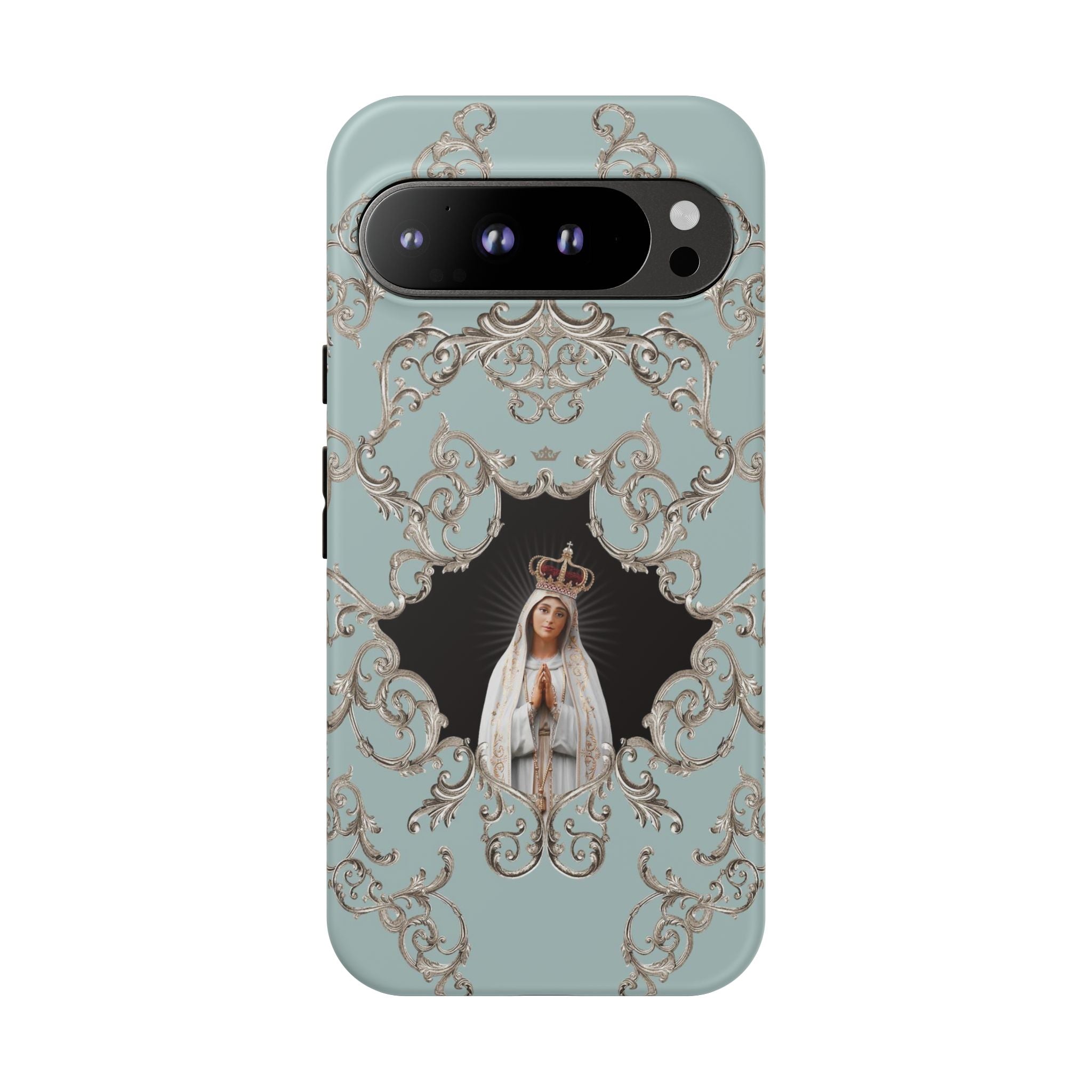 Our Lady of Fatima Hard Phone Case (Baroque Blue) - VENXARA®