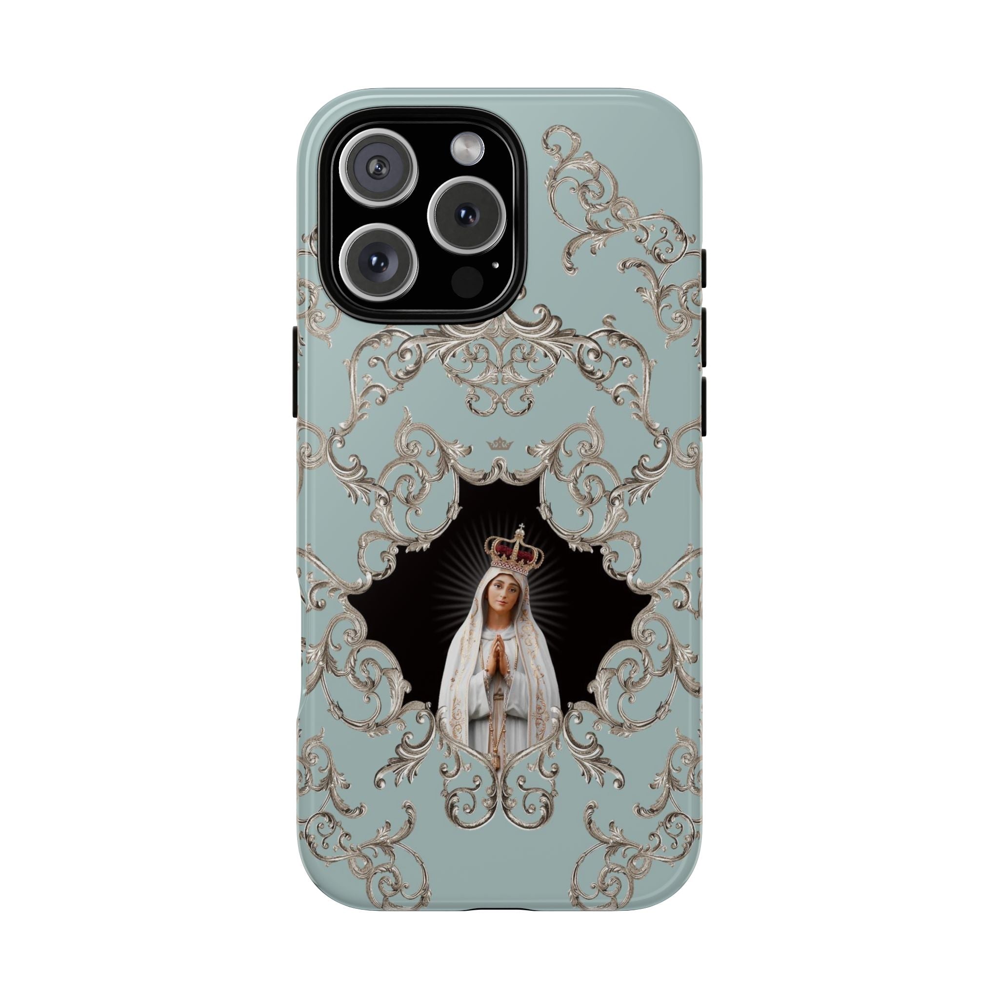 Our Lady of Fatima Hard Phone Case (Baroque Blue) - VENXARA®
