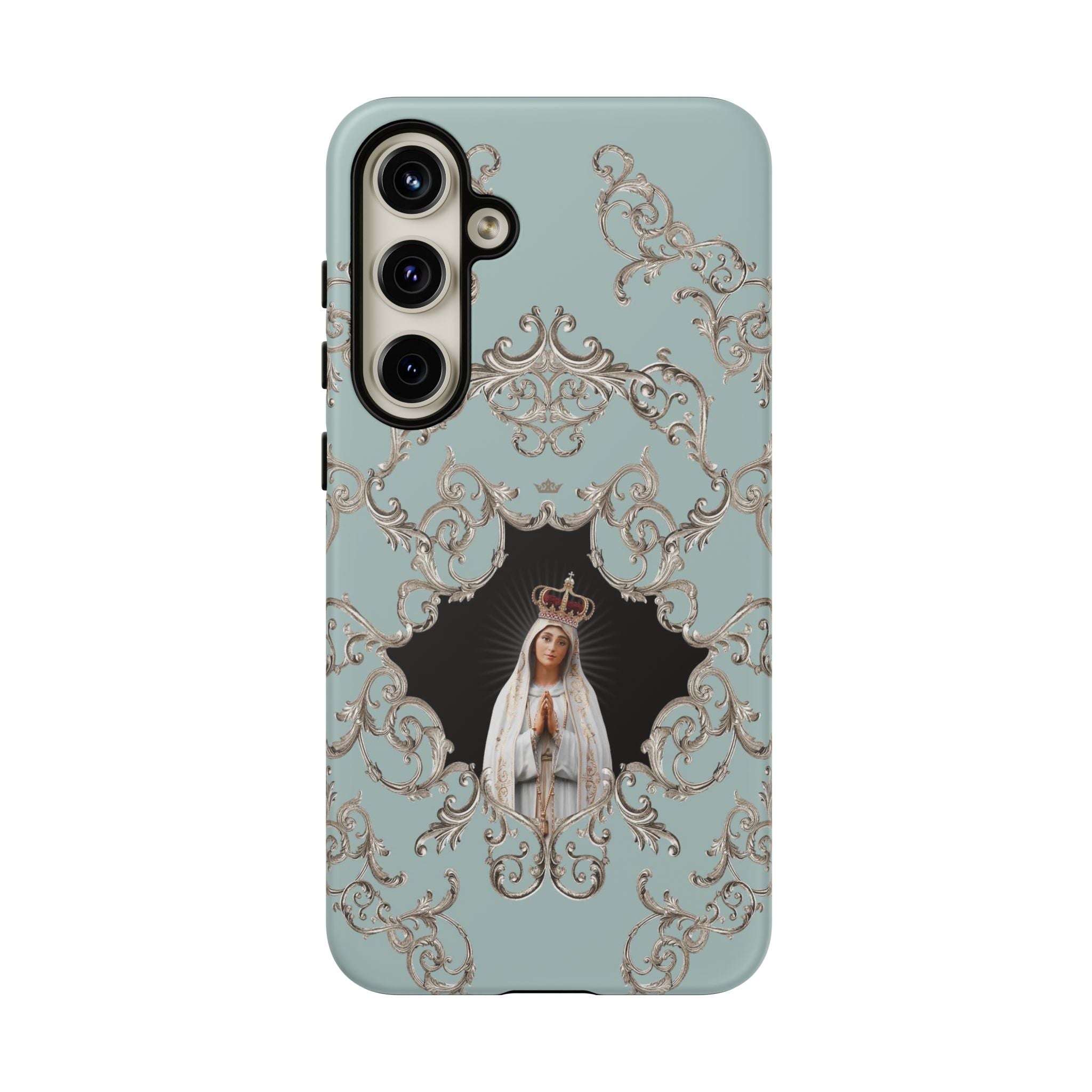 Our Lady of Fatima Hard Phone Case (Baroque Blue) - VENXARA®