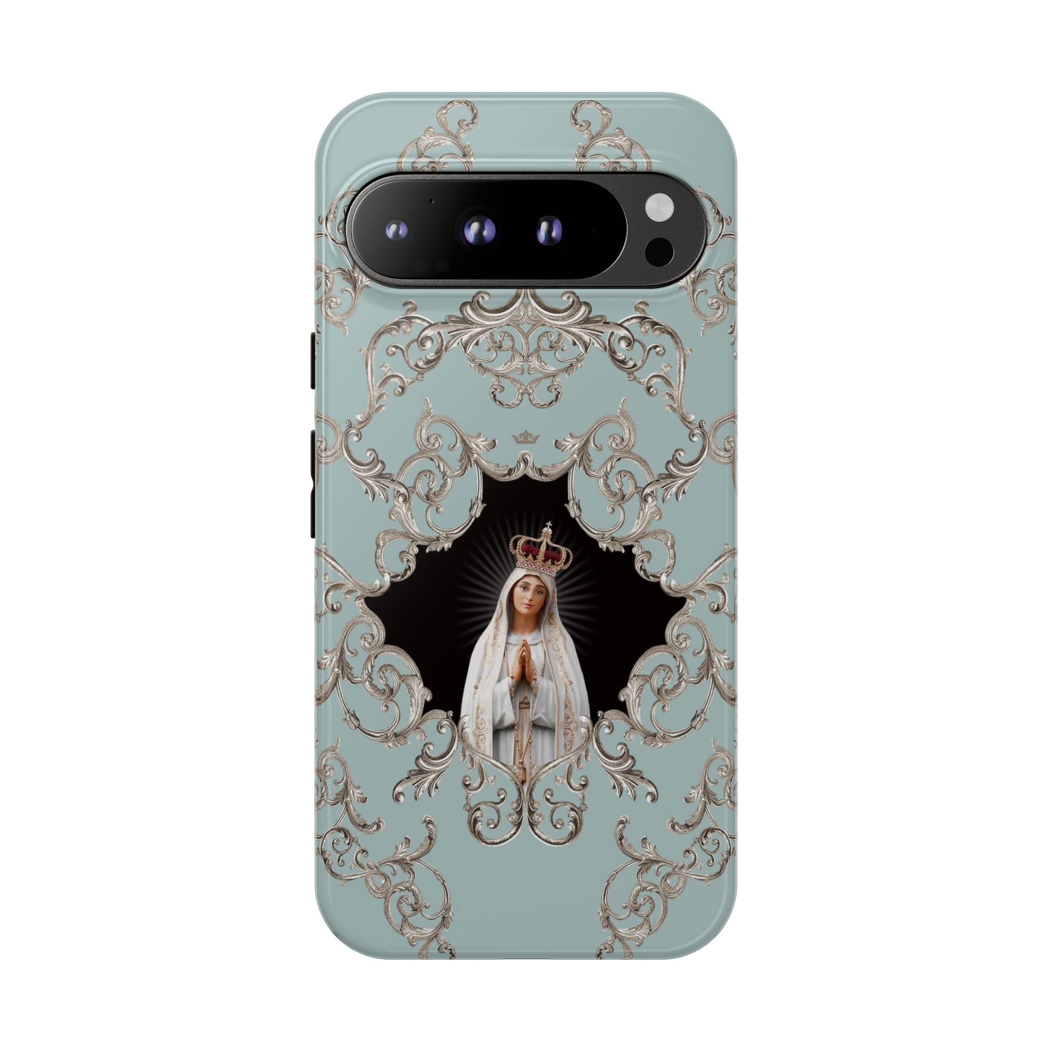 Our Lady of Fatima Hard Phone Case (Baroque Blue) - VENXARA®