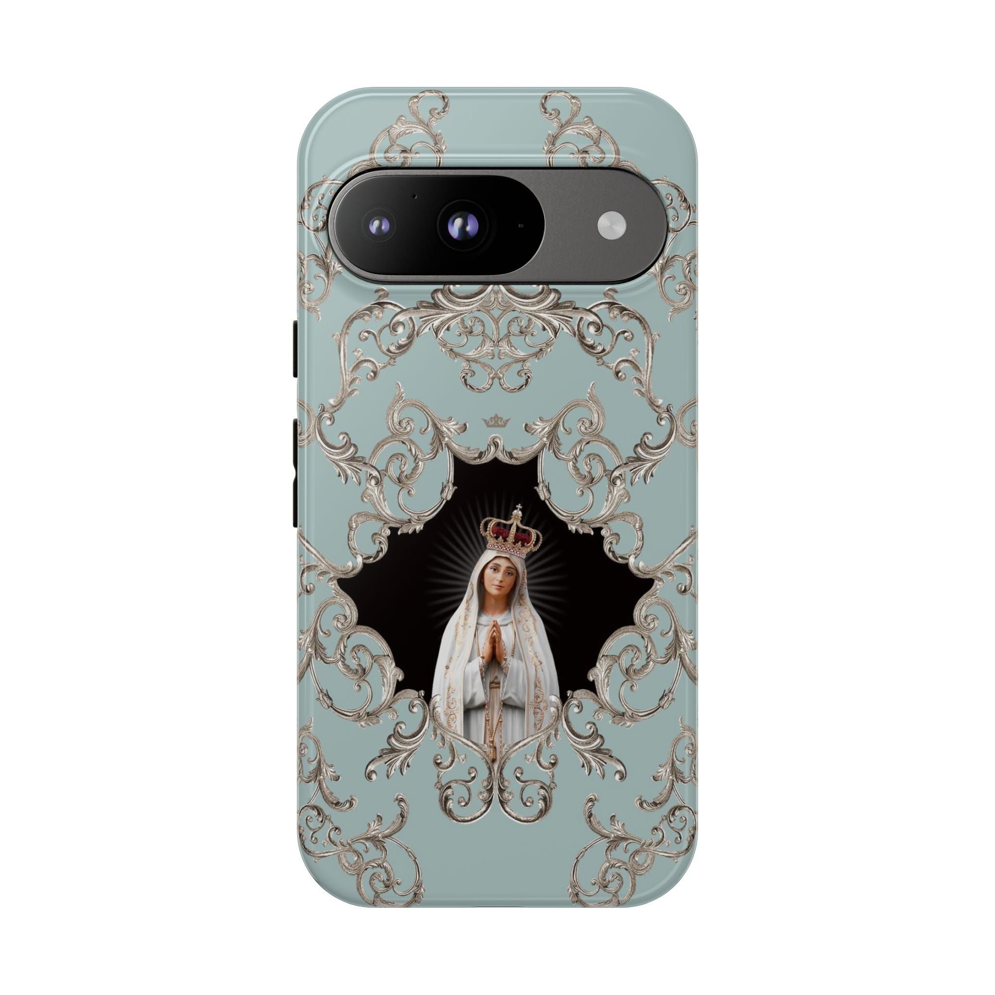 Our Lady of Fatima Hard Phone Case (Baroque Blue) - VENXARA®