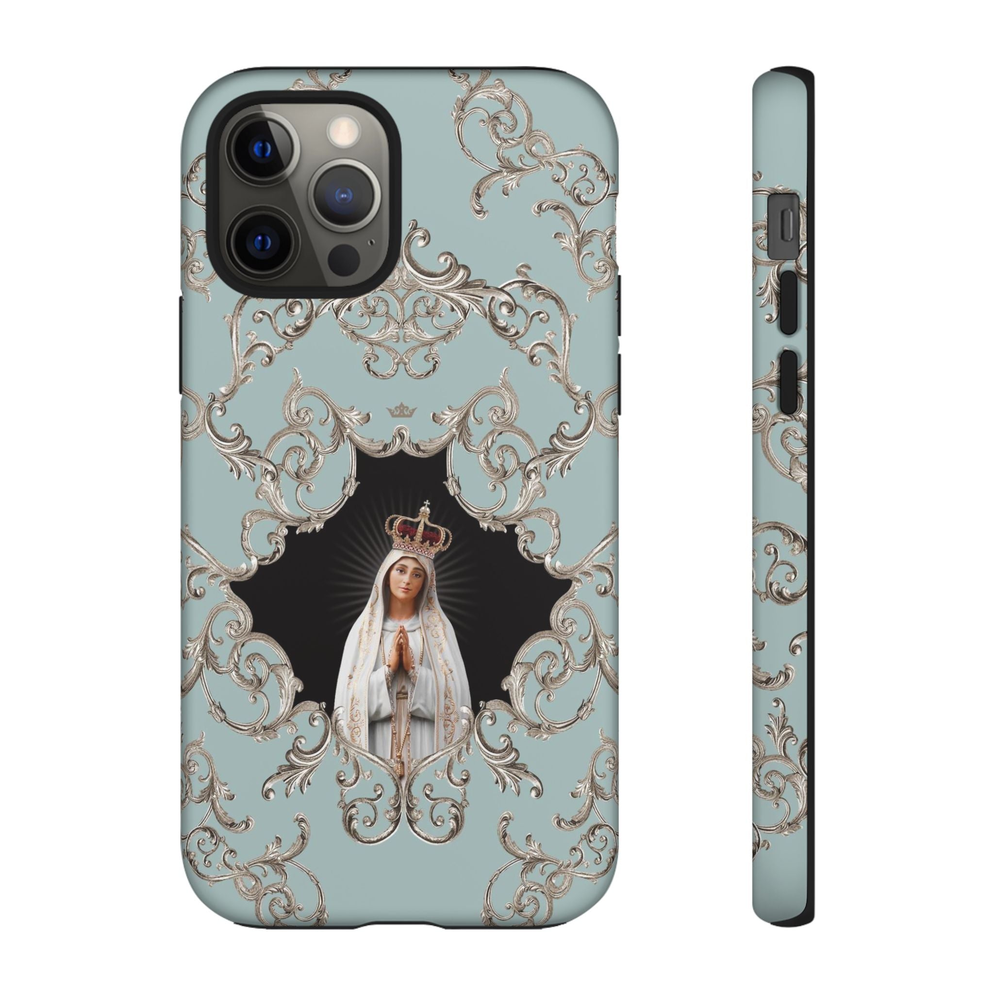 Our Lady of Fatima Hard Phone Case (Baroque Blue) - VENXARA®