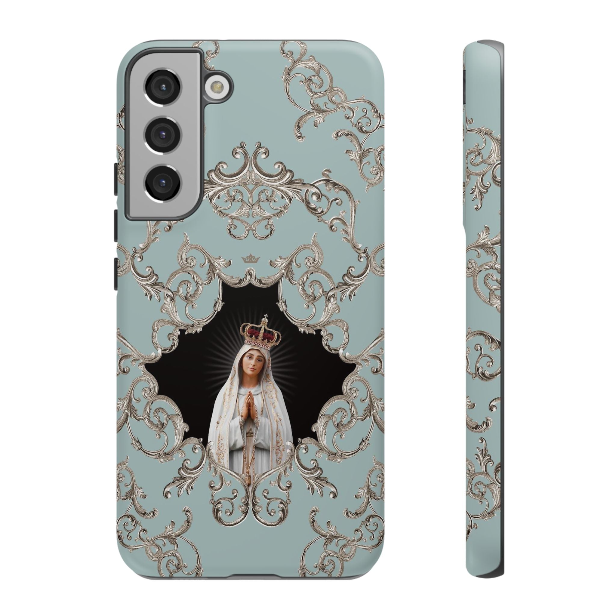 Our Lady of Fatima Hard Phone Case (Baroque Blue) - VENXARA®