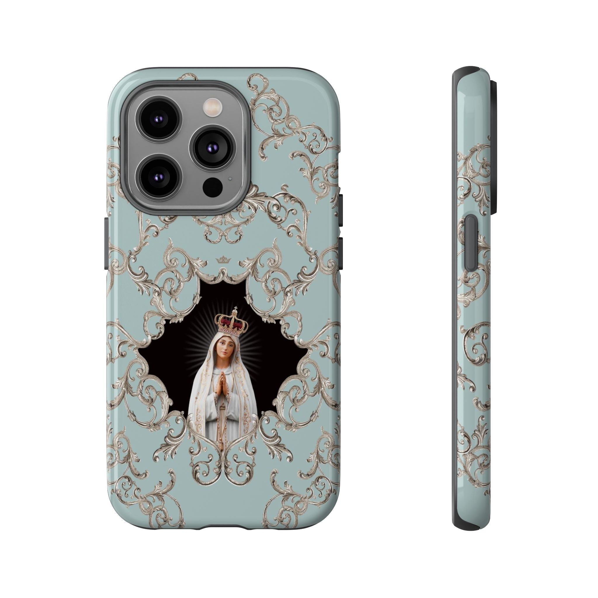 Our Lady of Fatima Hard Phone Case (Baroque Blue) - VENXARA®