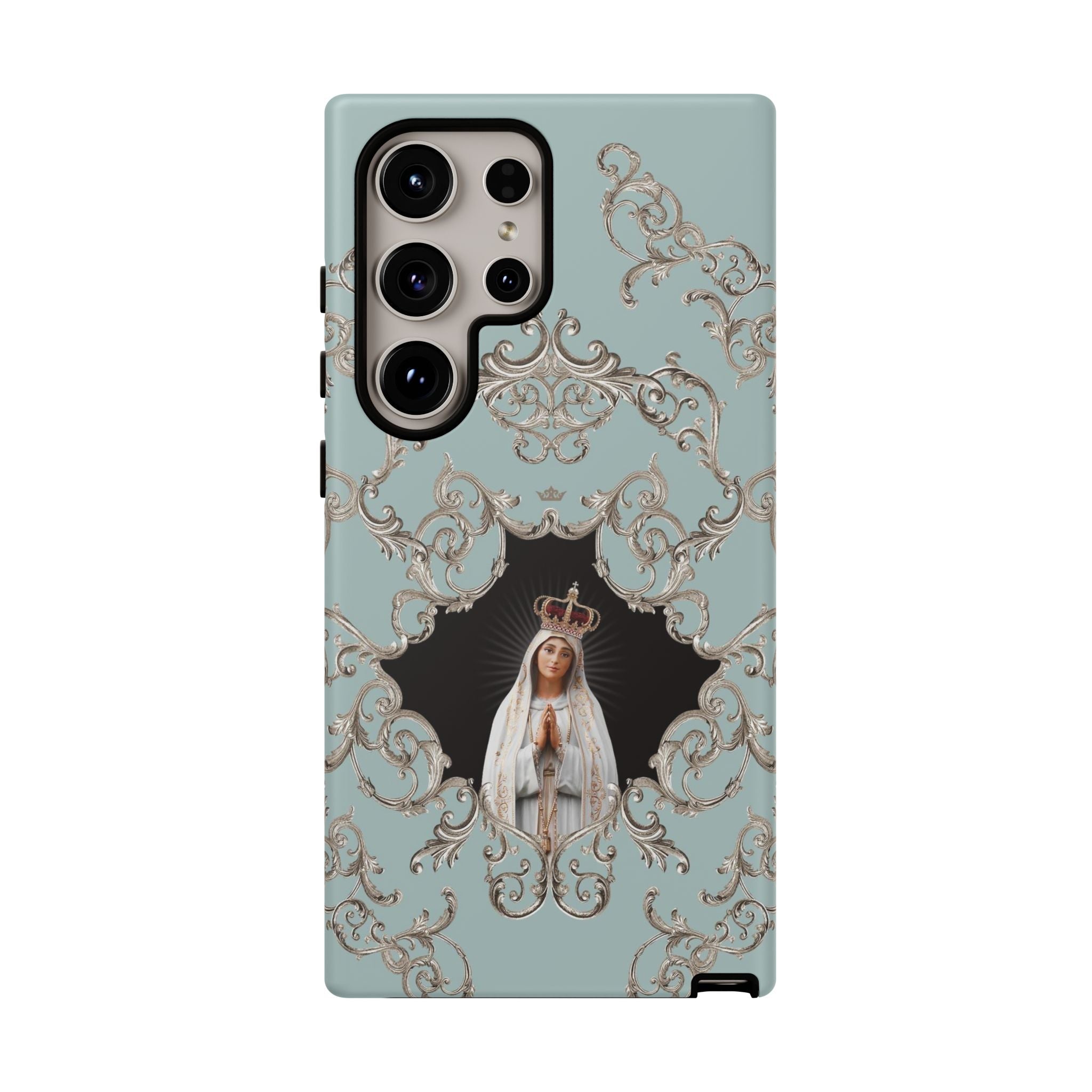Our Lady of Fatima Hard Phone Case (Baroque Blue) - VENXARA®