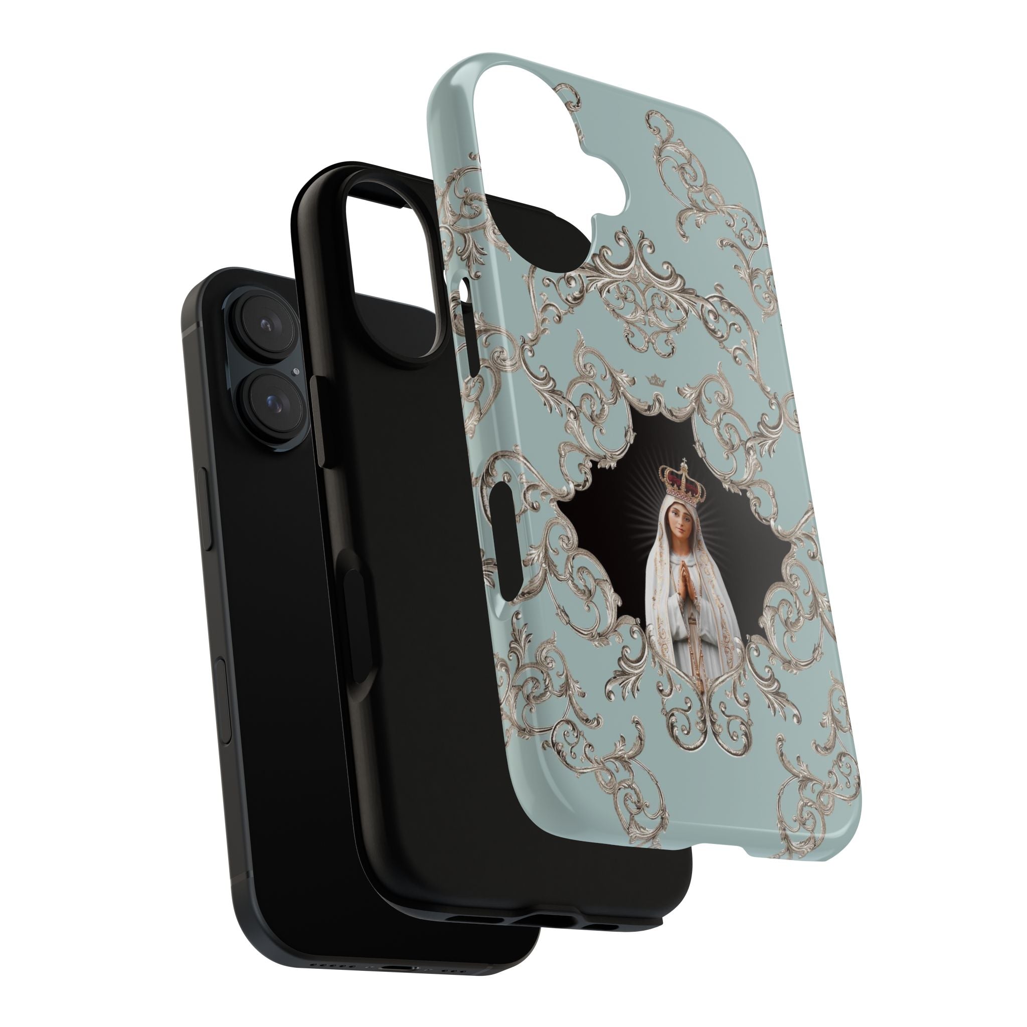 Our Lady of Fatima Hard Phone Case (Baroque Blue) - VENXARA®