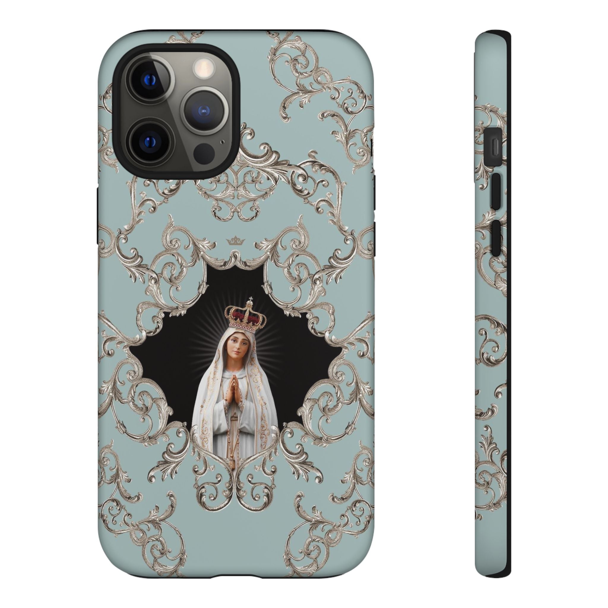 Our Lady of Fatima Hard Phone Case (Baroque Blue) - VENXARA®