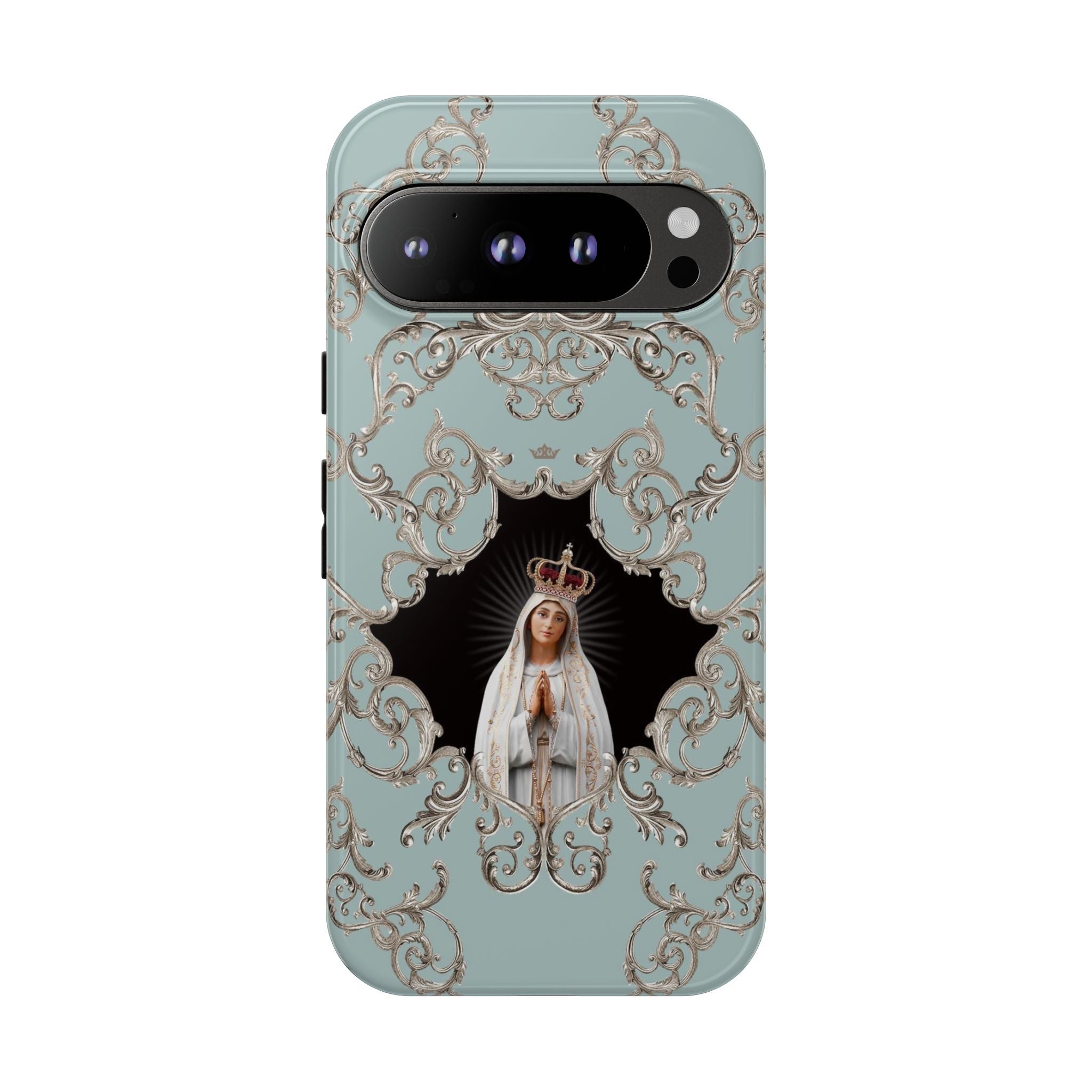 Our Lady of Fatima Hard Phone Case (Baroque Blue) - VENXARA®