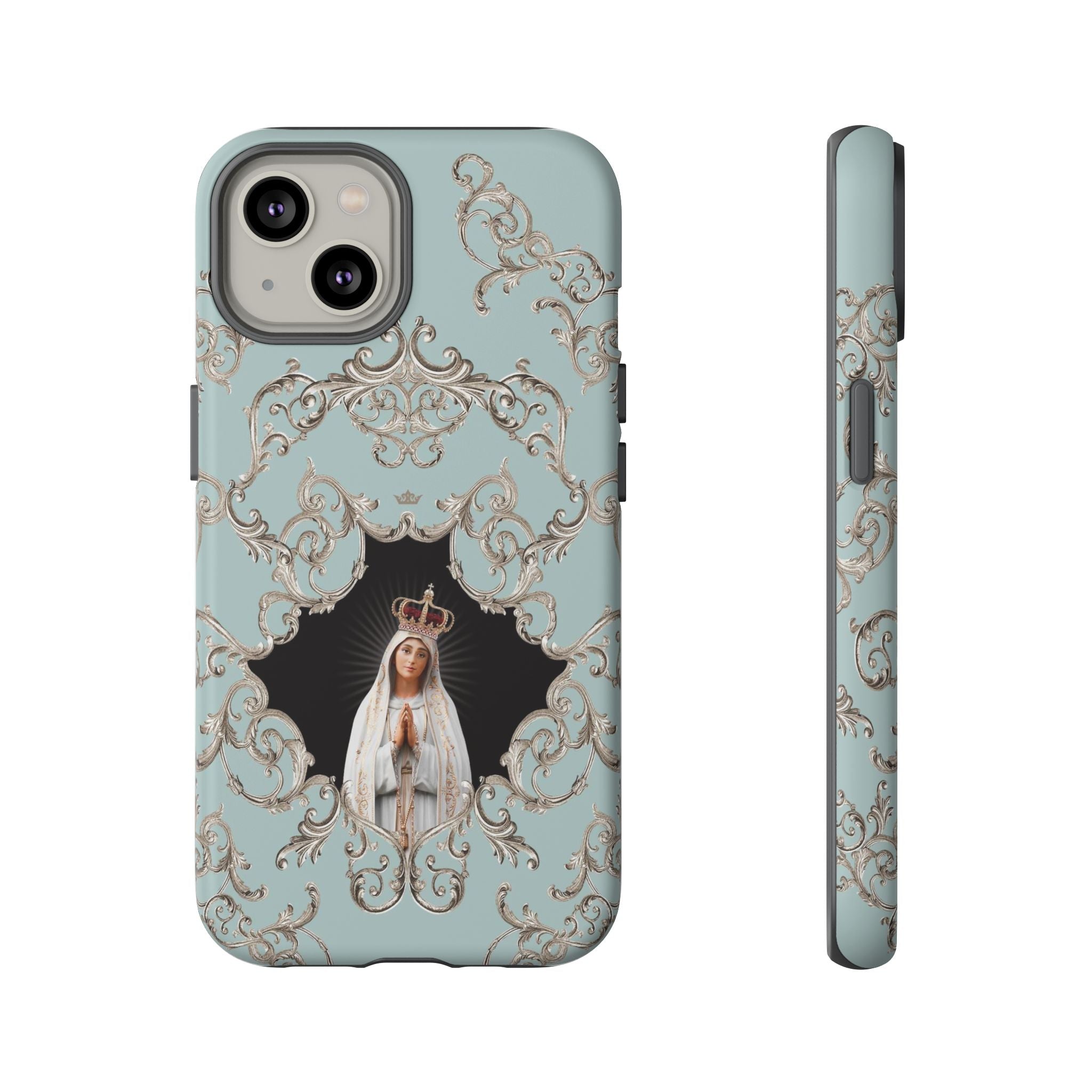 Our Lady of Fatima Hard Phone Case (Baroque Blue) - VENXARA®