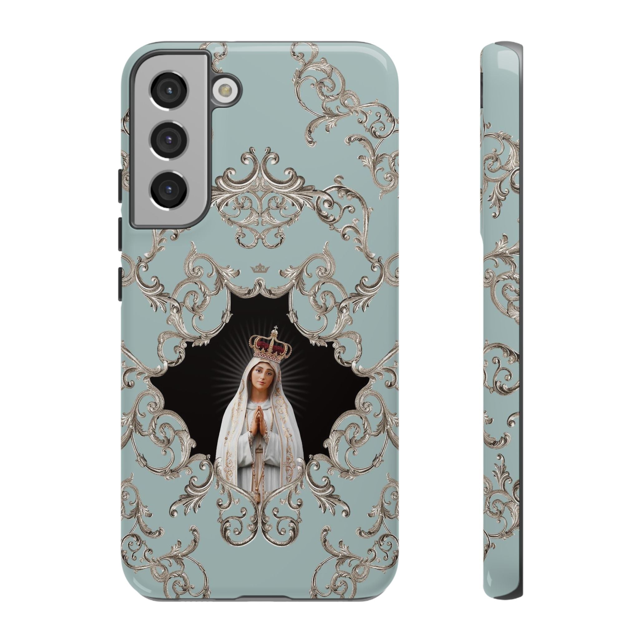 Our Lady of Fatima Hard Phone Case (Baroque Blue) - VENXARA®