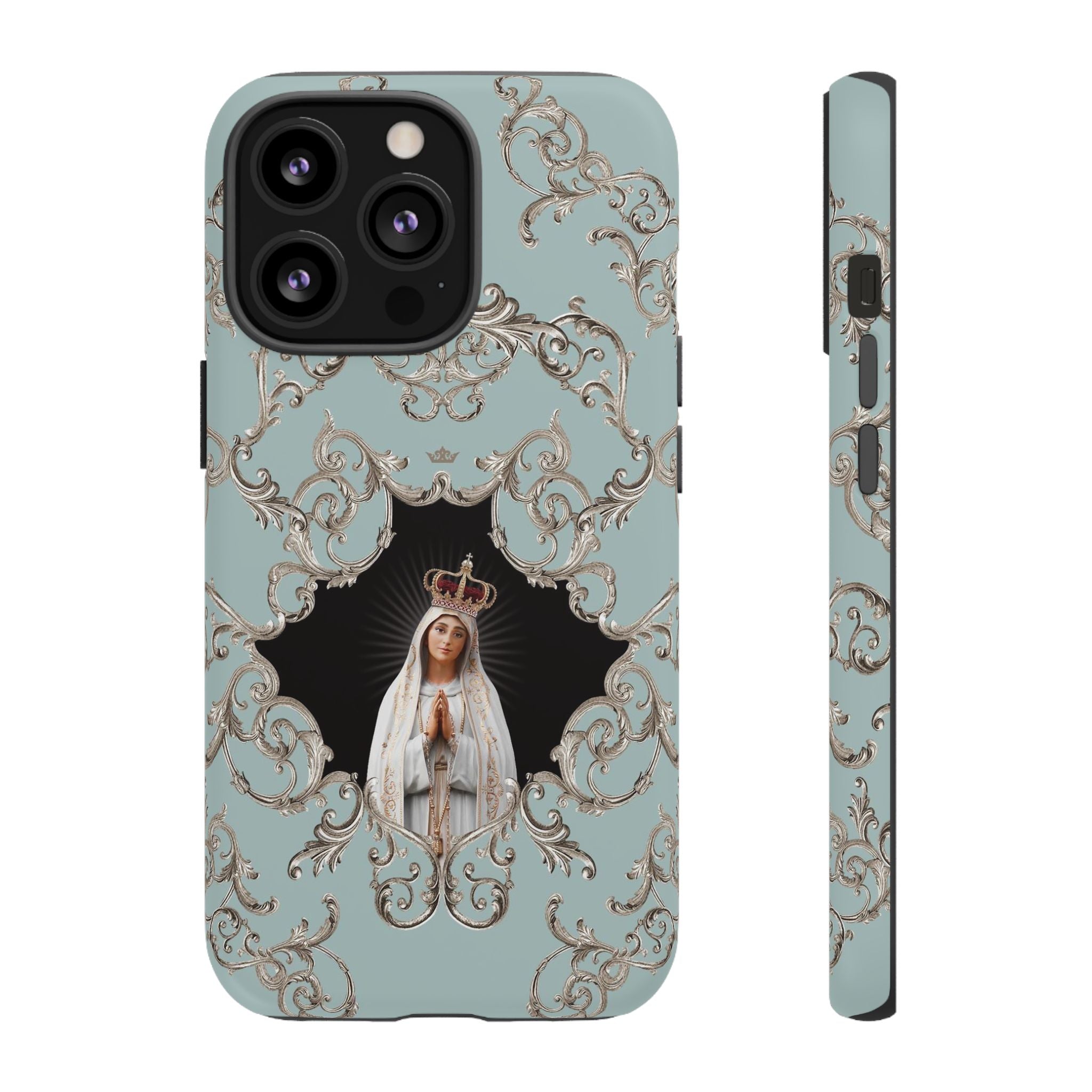 Our Lady of Fatima Hard Phone Case (Baroque Blue) - VENXARA®
