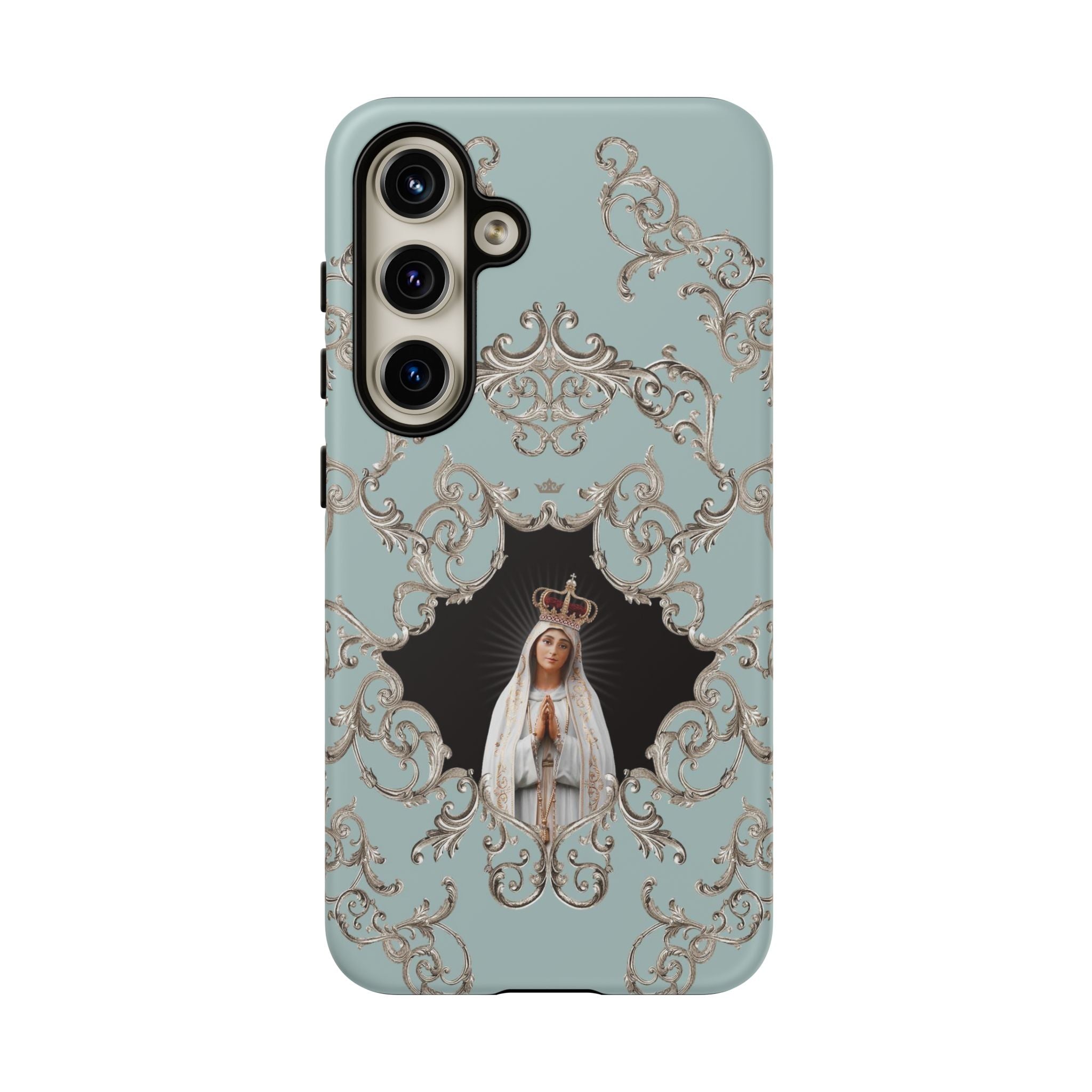 Our Lady of Fatima Hard Phone Case (Baroque Blue) - VENXARA®
