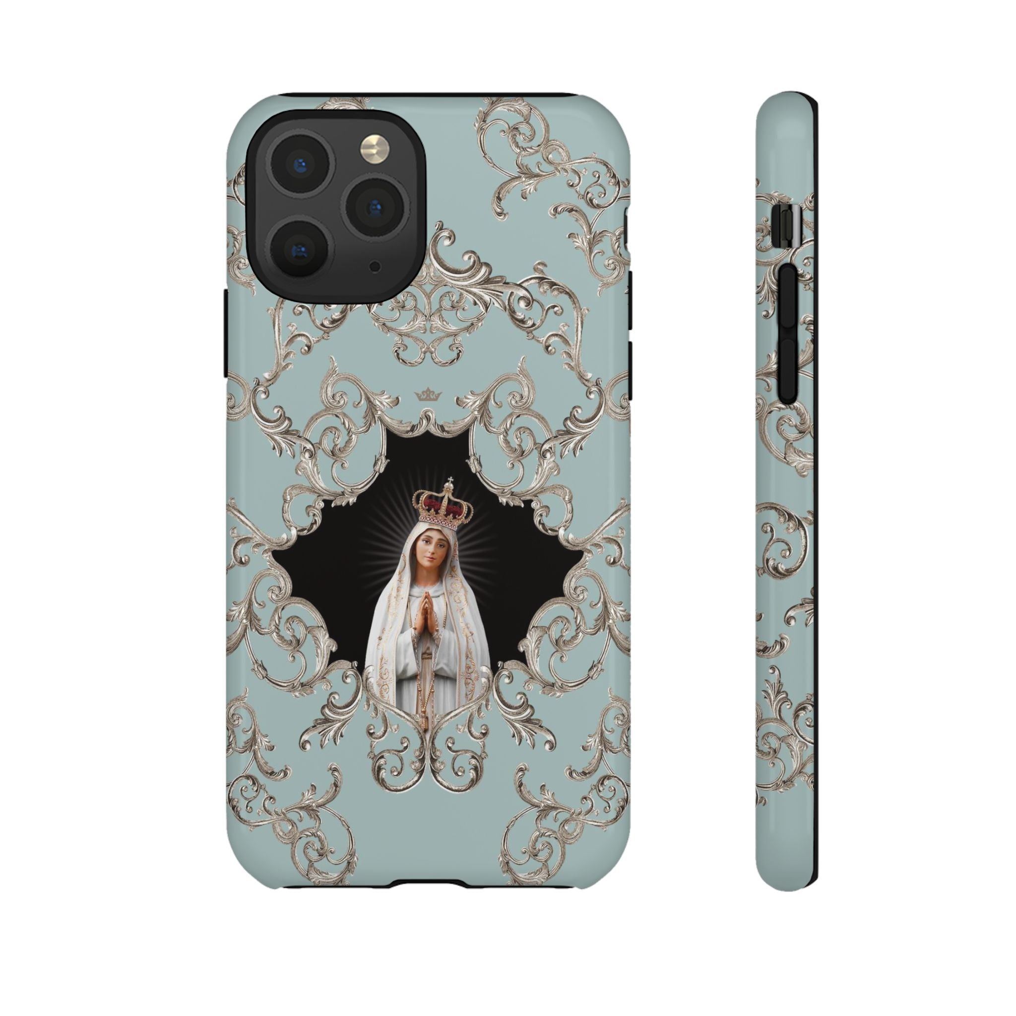 Our Lady of Fatima Hard Phone Case (Baroque Blue) - VENXARA®