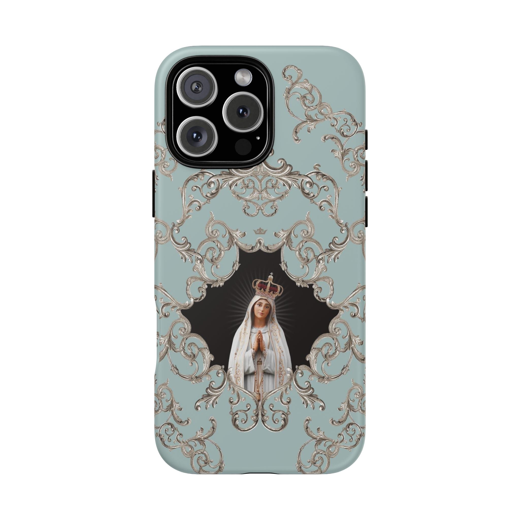 Our Lady of Fatima Hard Phone Case (Baroque Blue) - VENXARA®