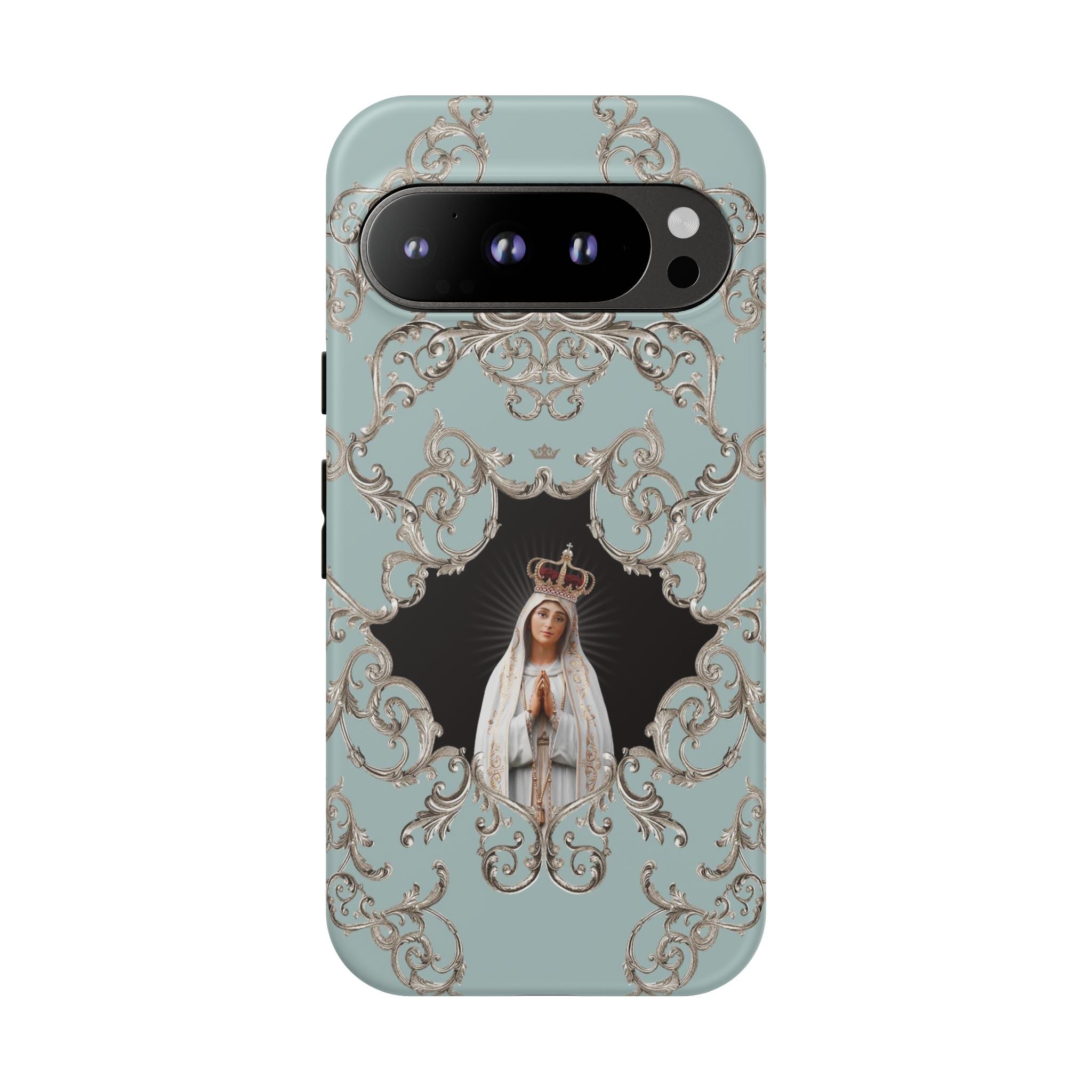 Our Lady of Fatima Hard Phone Case (Baroque Blue) - VENXARA®