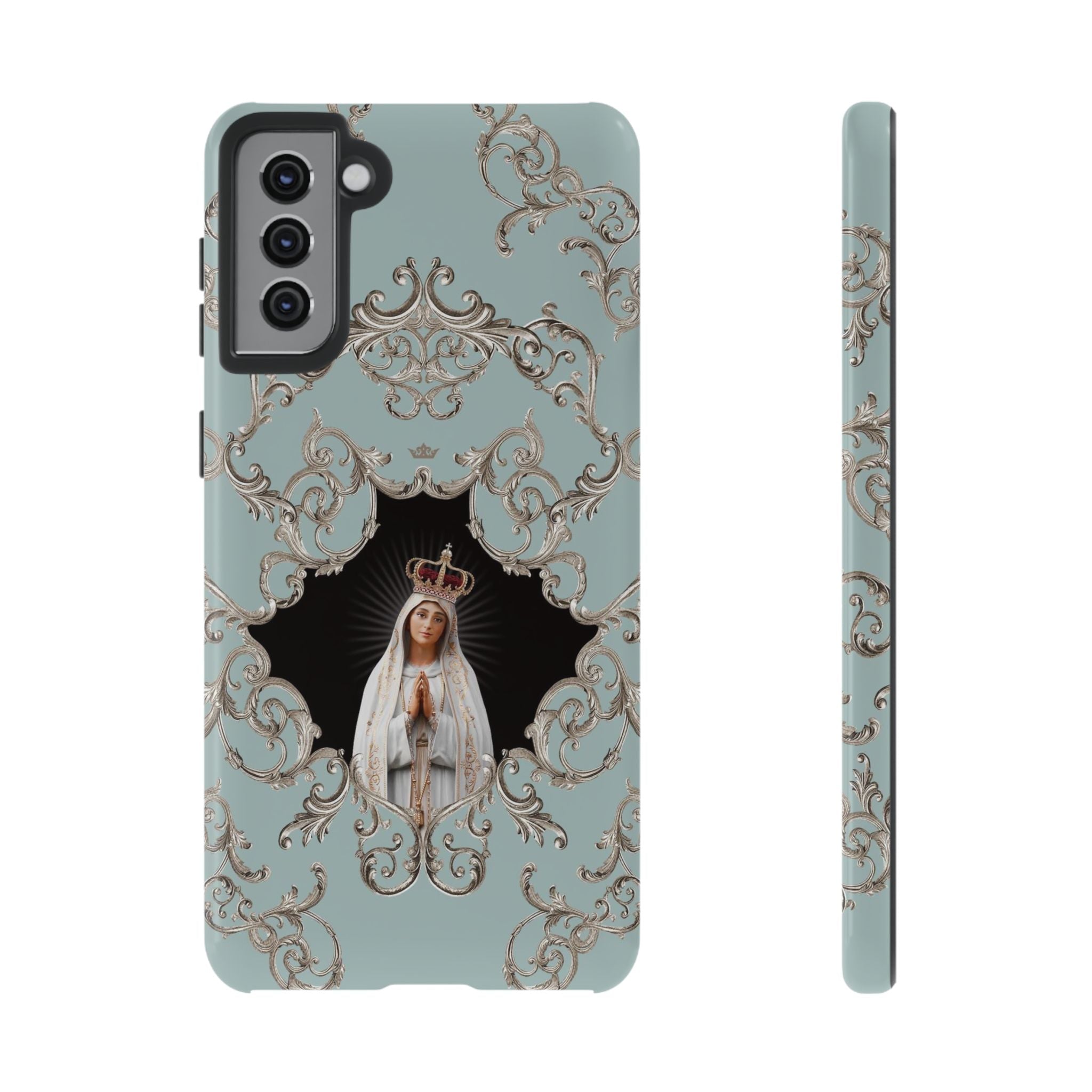 Our Lady of Fatima Hard Phone Case (Baroque Blue) - VENXARA®