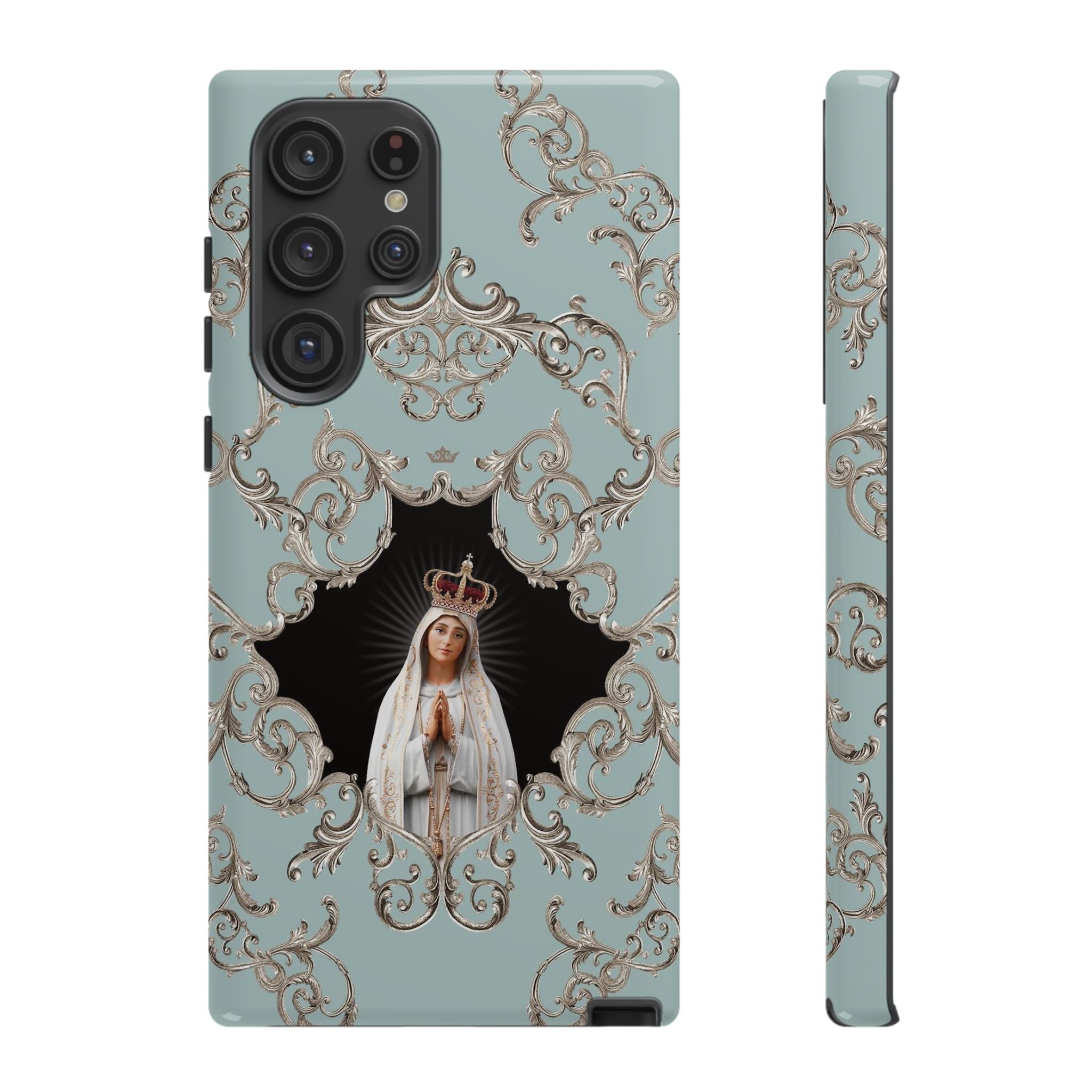 Our Lady of Fatima Hard Phone Case (Baroque Blue) - VENXARA®