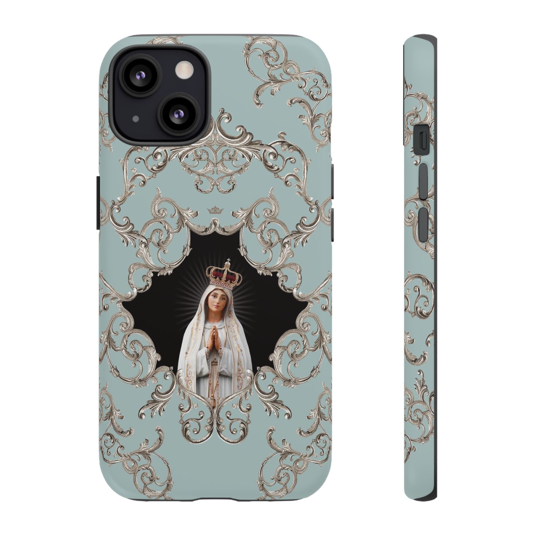 Our Lady of Fatima Hard Phone Case (Baroque Blue) - VENXARA®