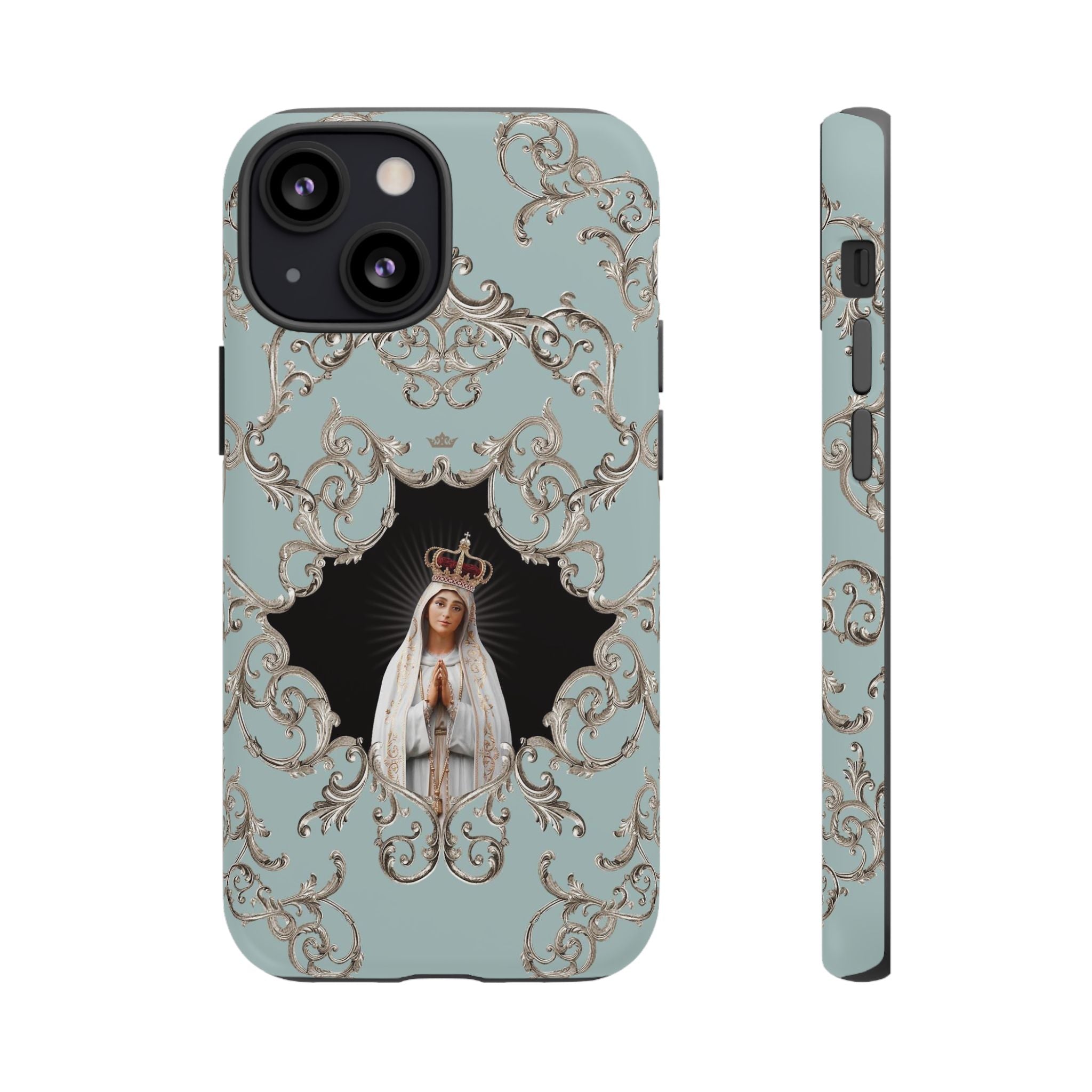 Our Lady of Fatima Hard Phone Case (Baroque Blue) - VENXARA®