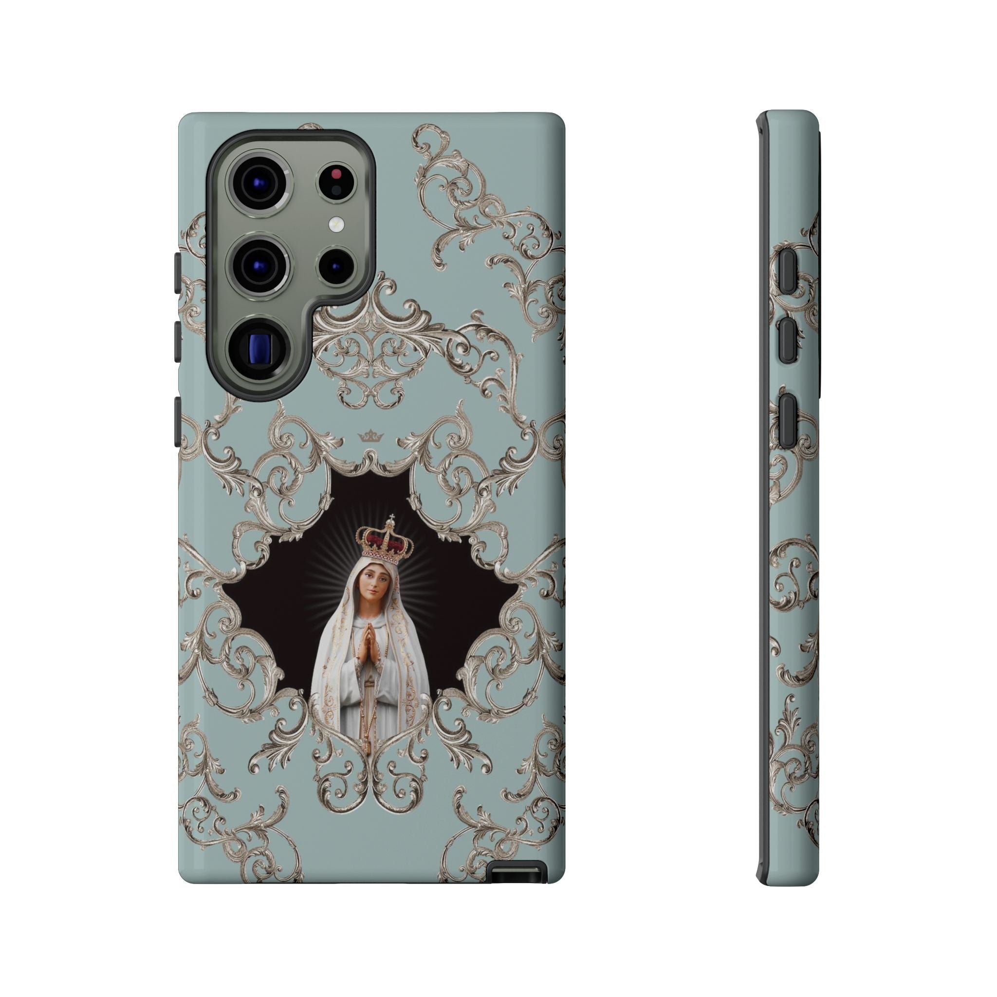 Our Lady of Fatima Hard Phone Case (Baroque Blue) - VENXARA®
