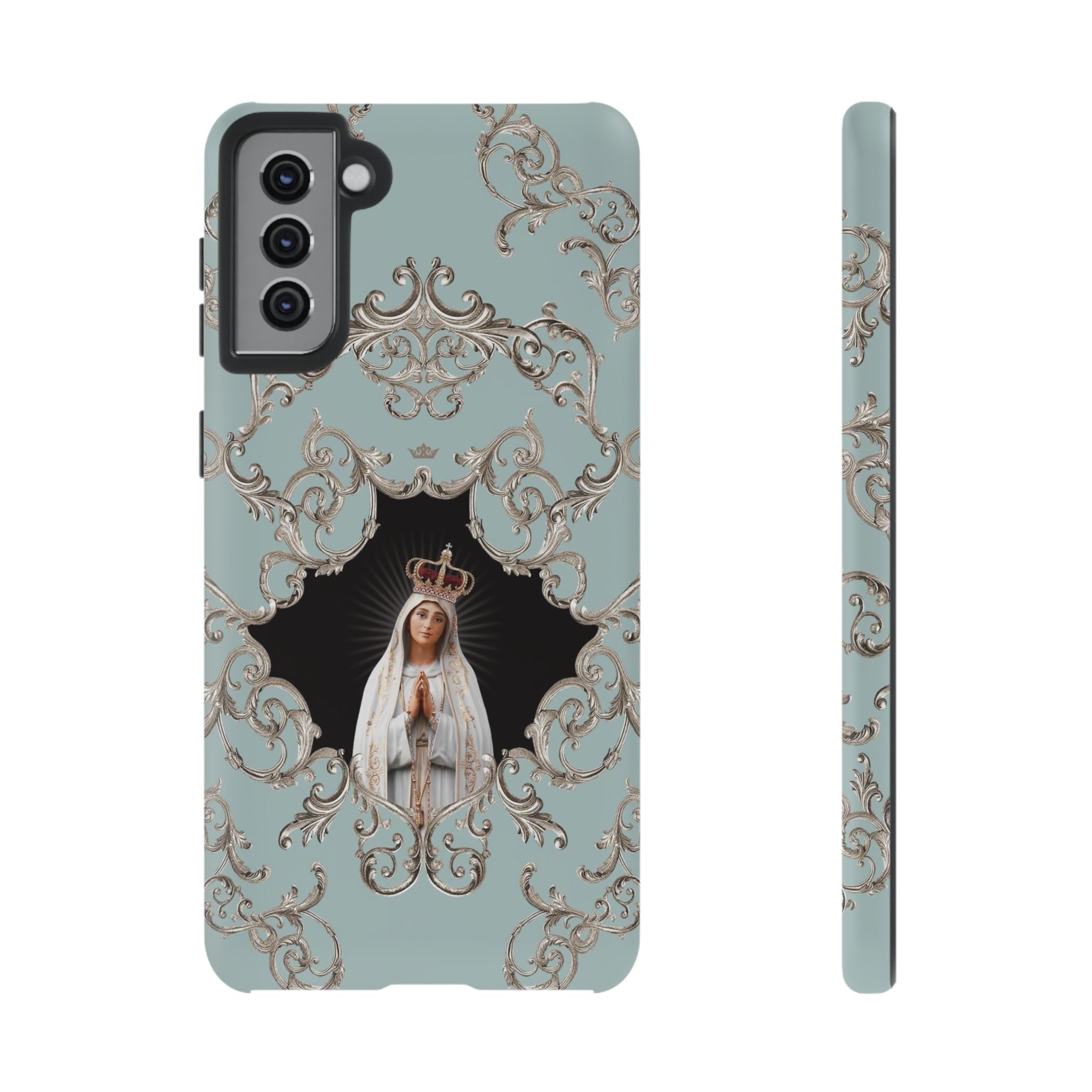 Our Lady of Fatima Hard Phone Case (Baroque Blue) - VENXARA®