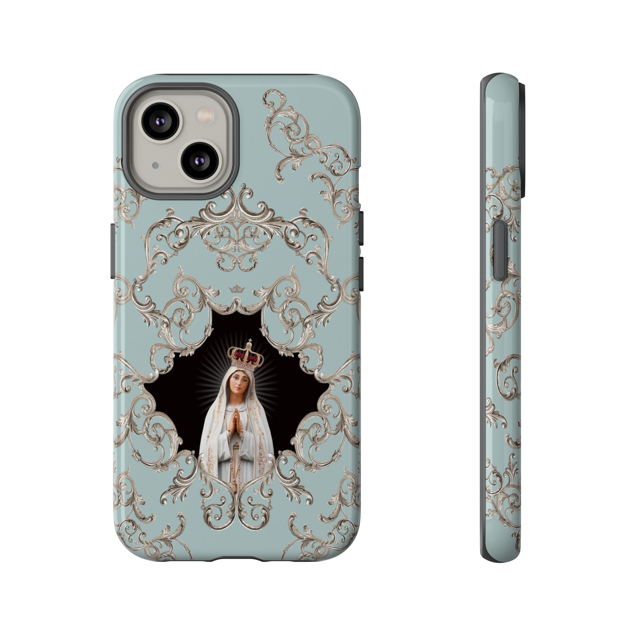 Our Lady of Fatima Hard Phone Case (Baroque Blue) - VENXARA®