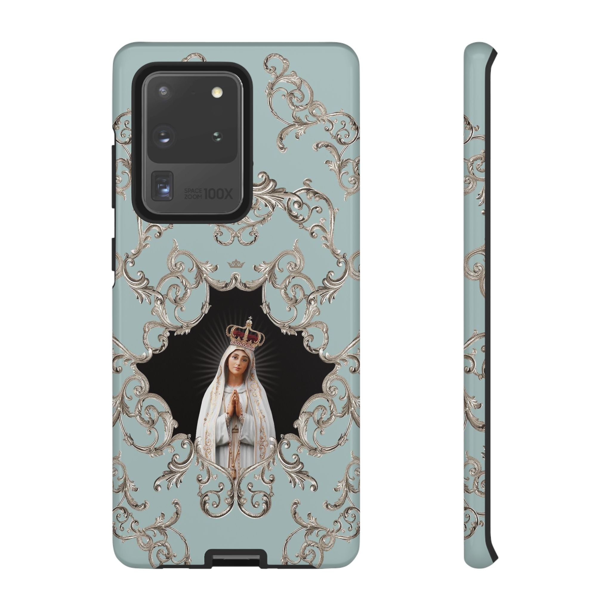 Our Lady of Fatima Hard Phone Case (Baroque Blue) - VENXARA®
