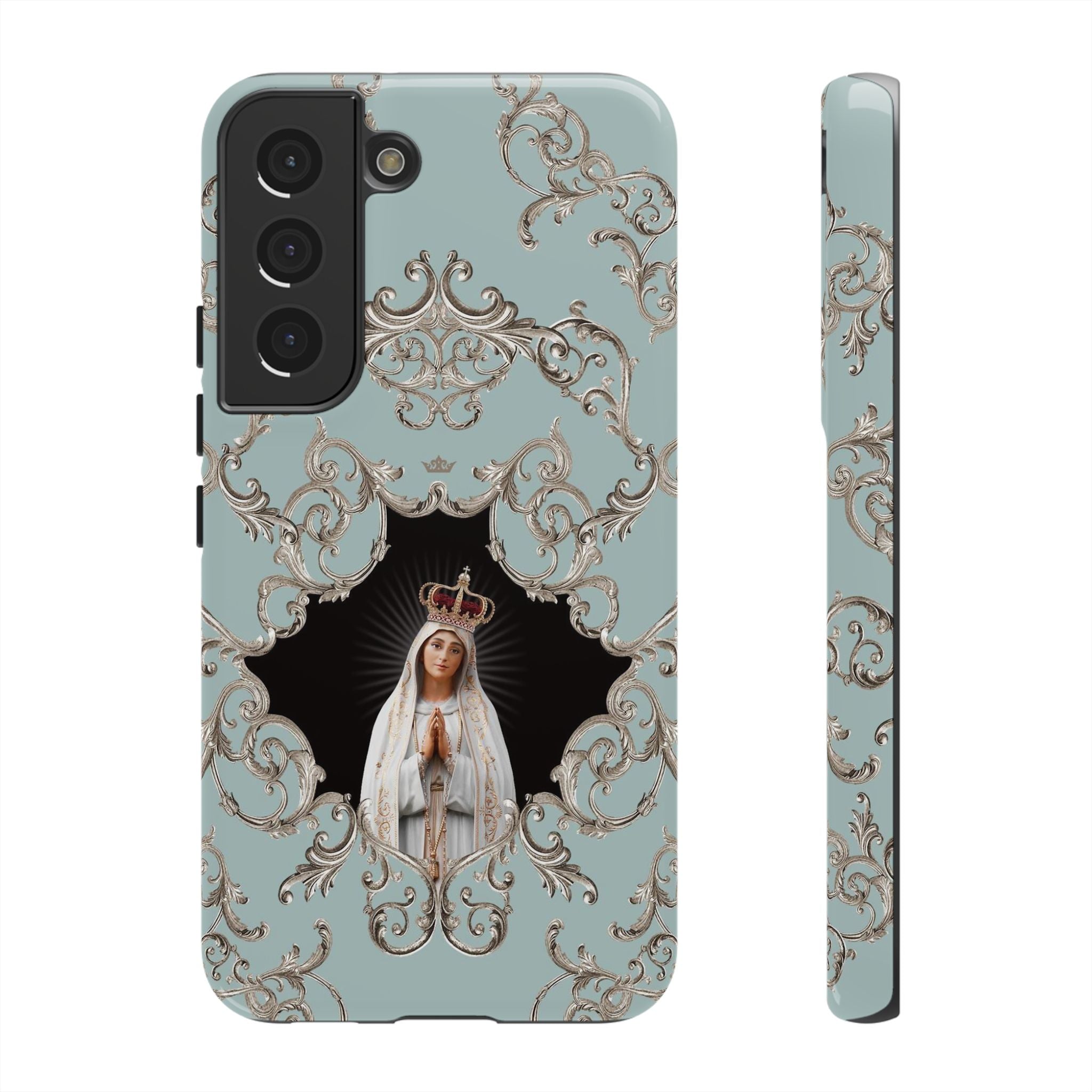 Our Lady of Fatima Hard Phone Case (Baroque Blue) - VENXARA®