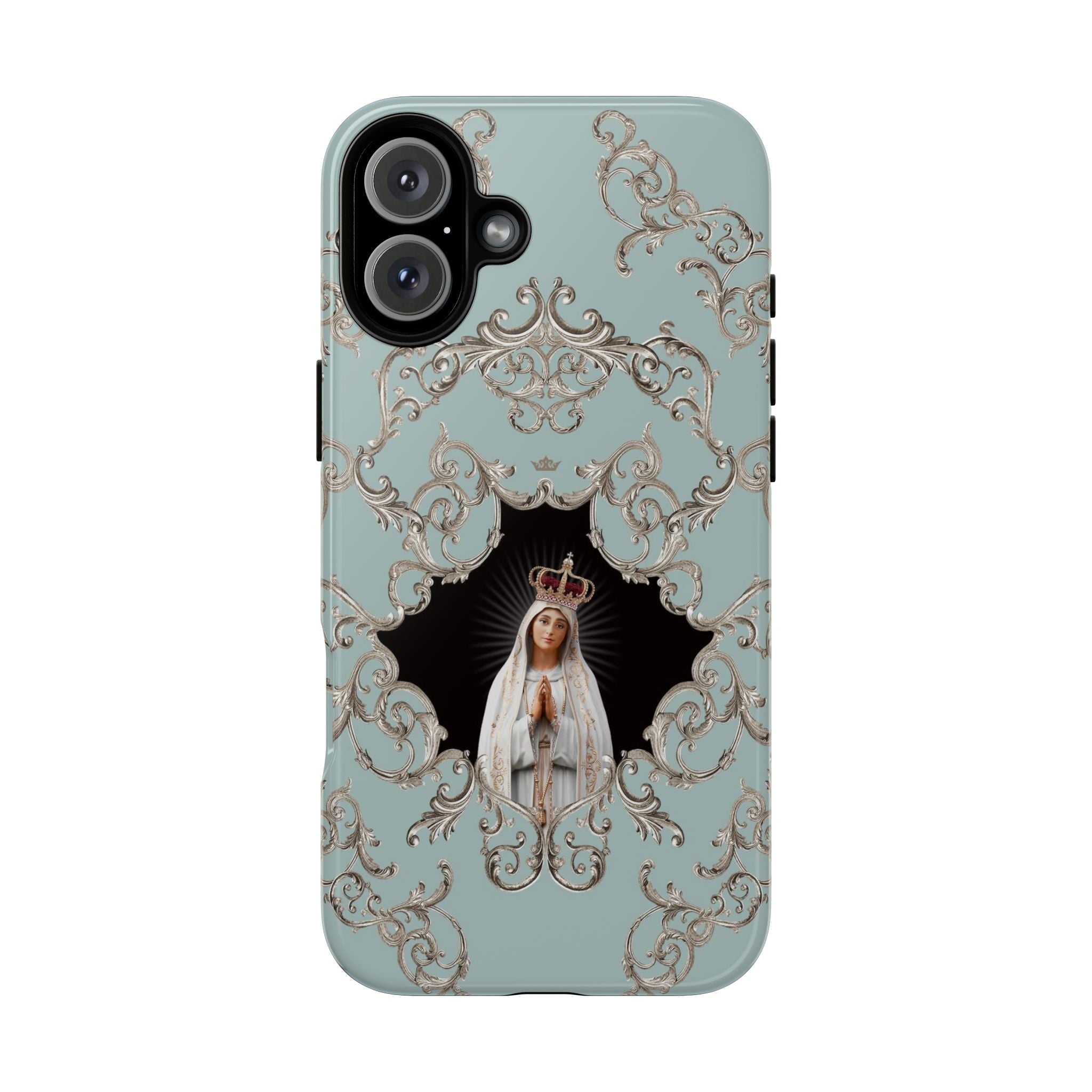 Our Lady of Fatima Hard Phone Case (Baroque Blue) - VENXARA®