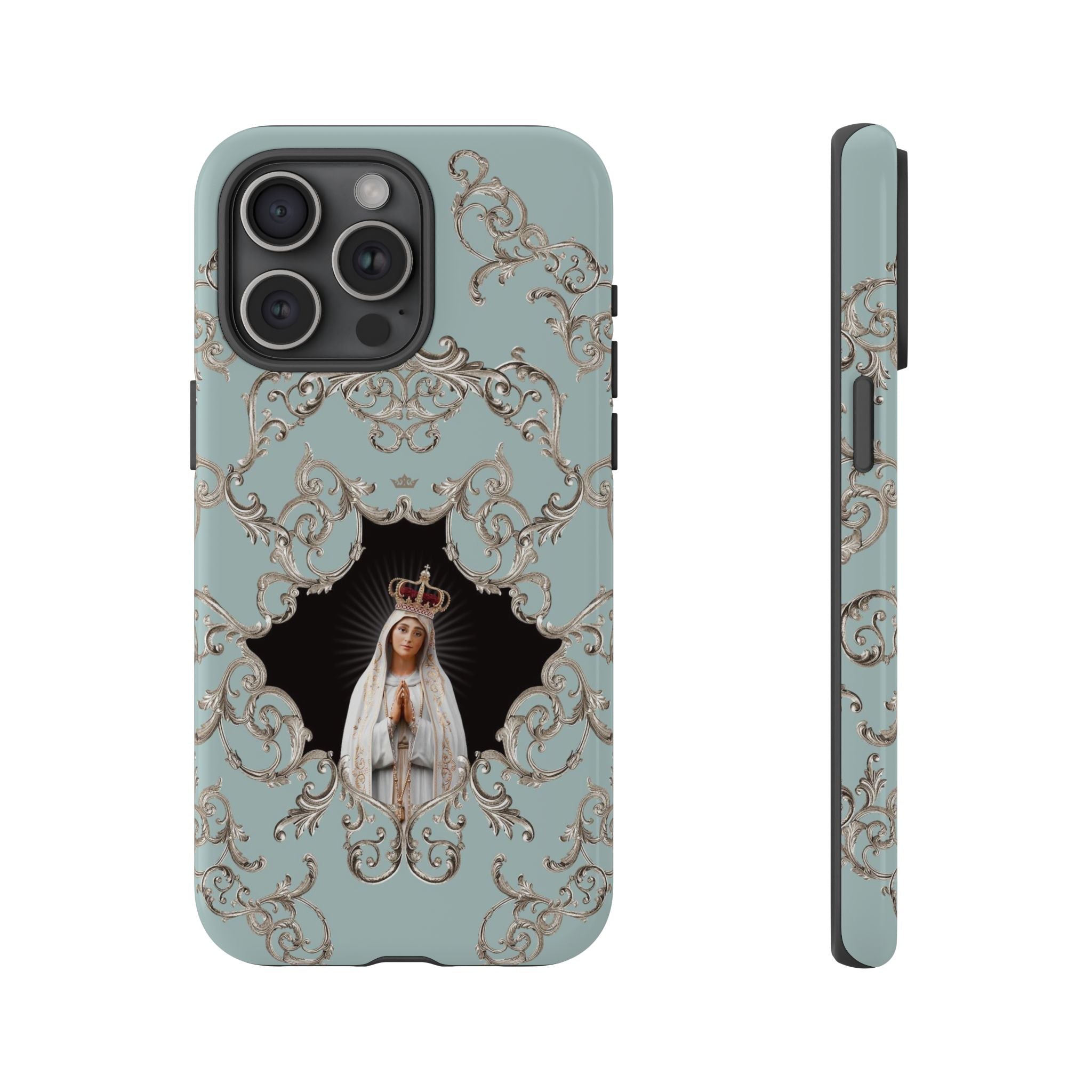 Our Lady of Fatima Hard Phone Case (Baroque Blue) - VENXARA®